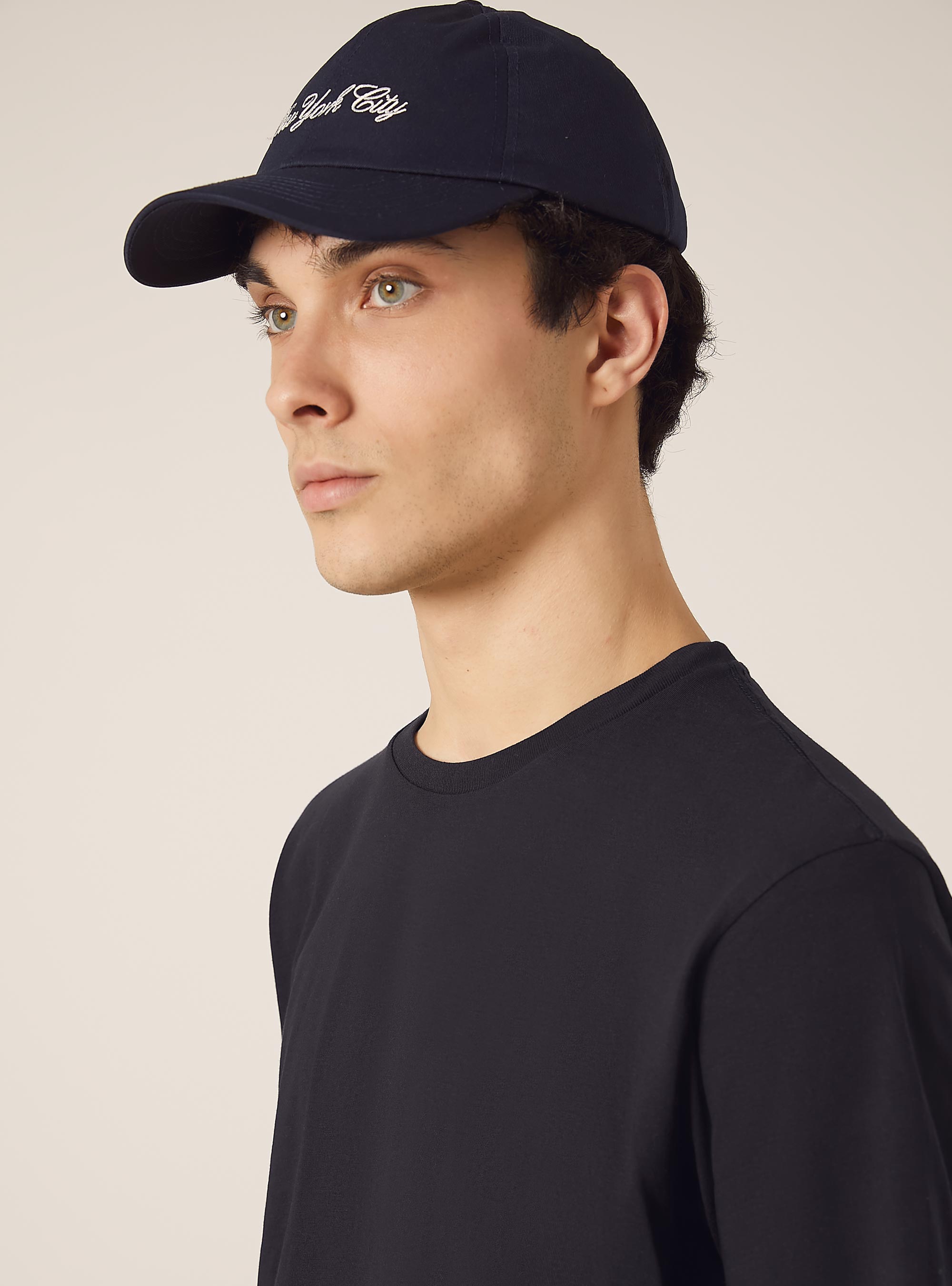 T-shirt en coton &agrave; col ras du cou, NA1 NAVY DARK