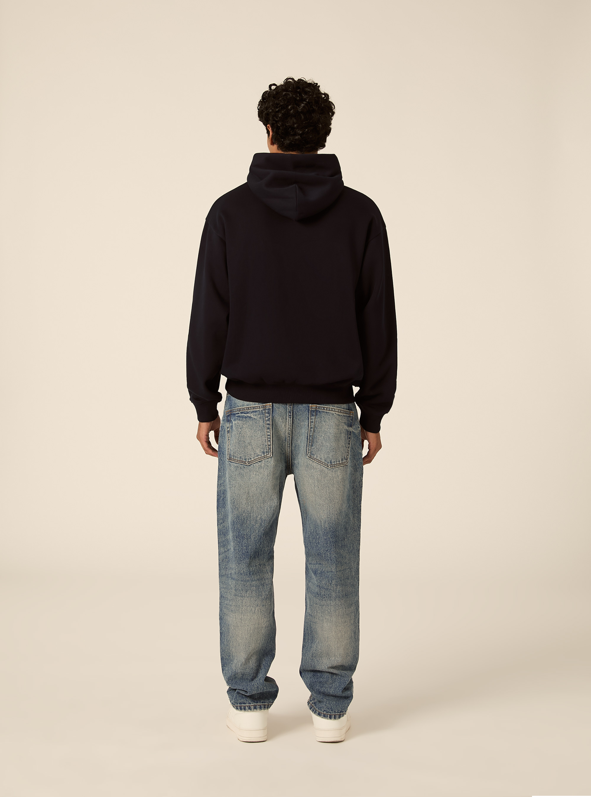 Boxy fit kapuzenpullover, NA1 NAVY DARK