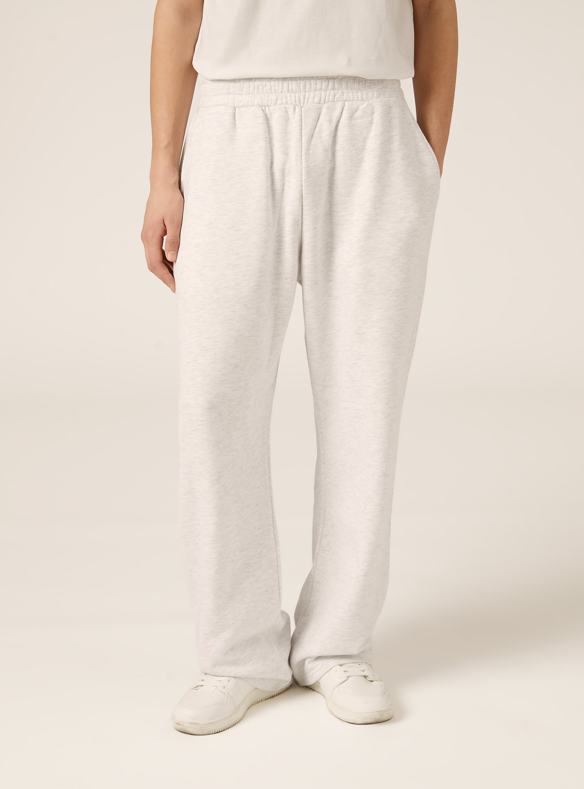 Pantalon ample l&eacute;ger en molleton, MGY3 GREY MEL LIGHT