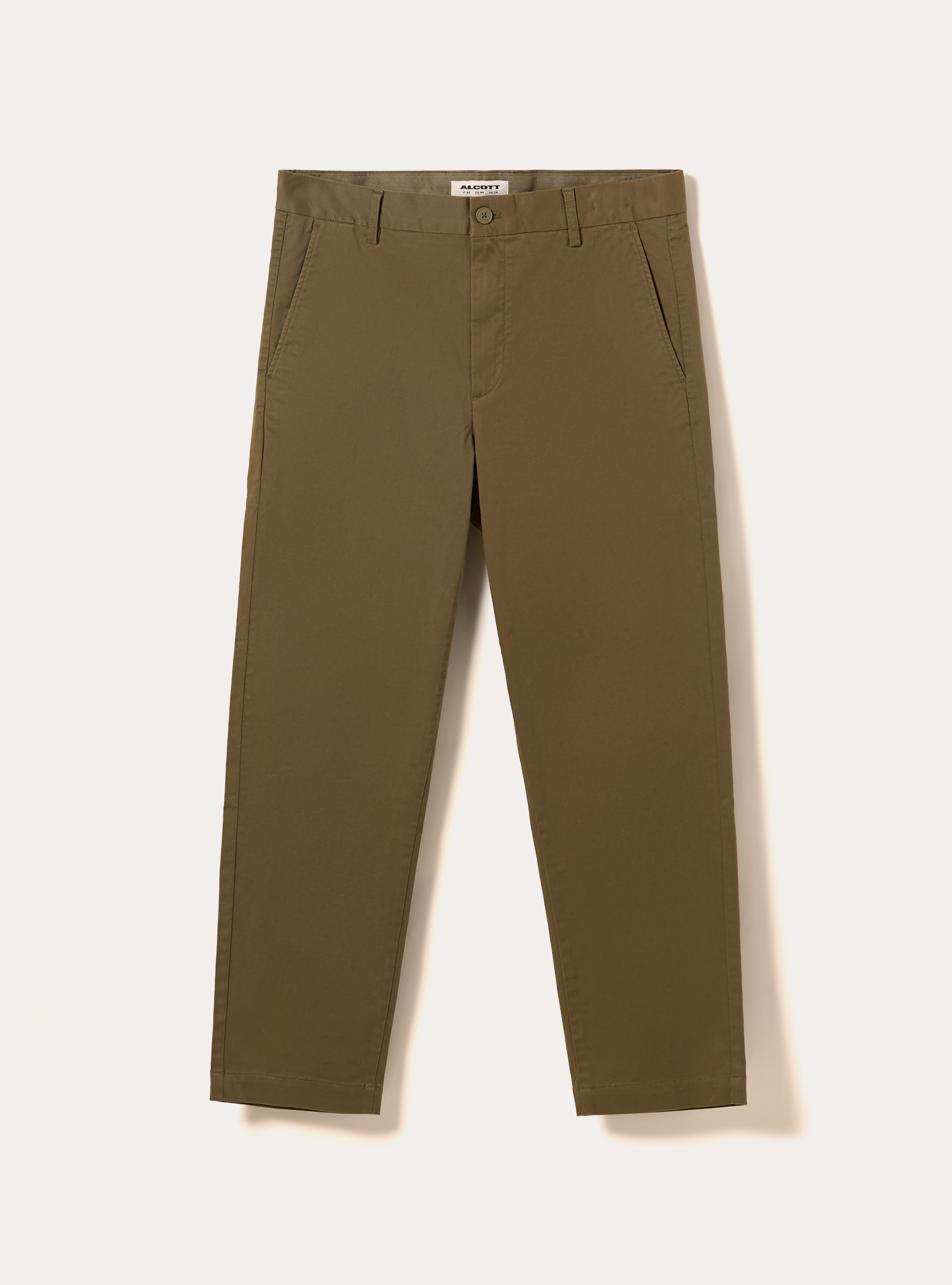 Pantaloni chino twill stretch slim fit, KAKY MEDIO