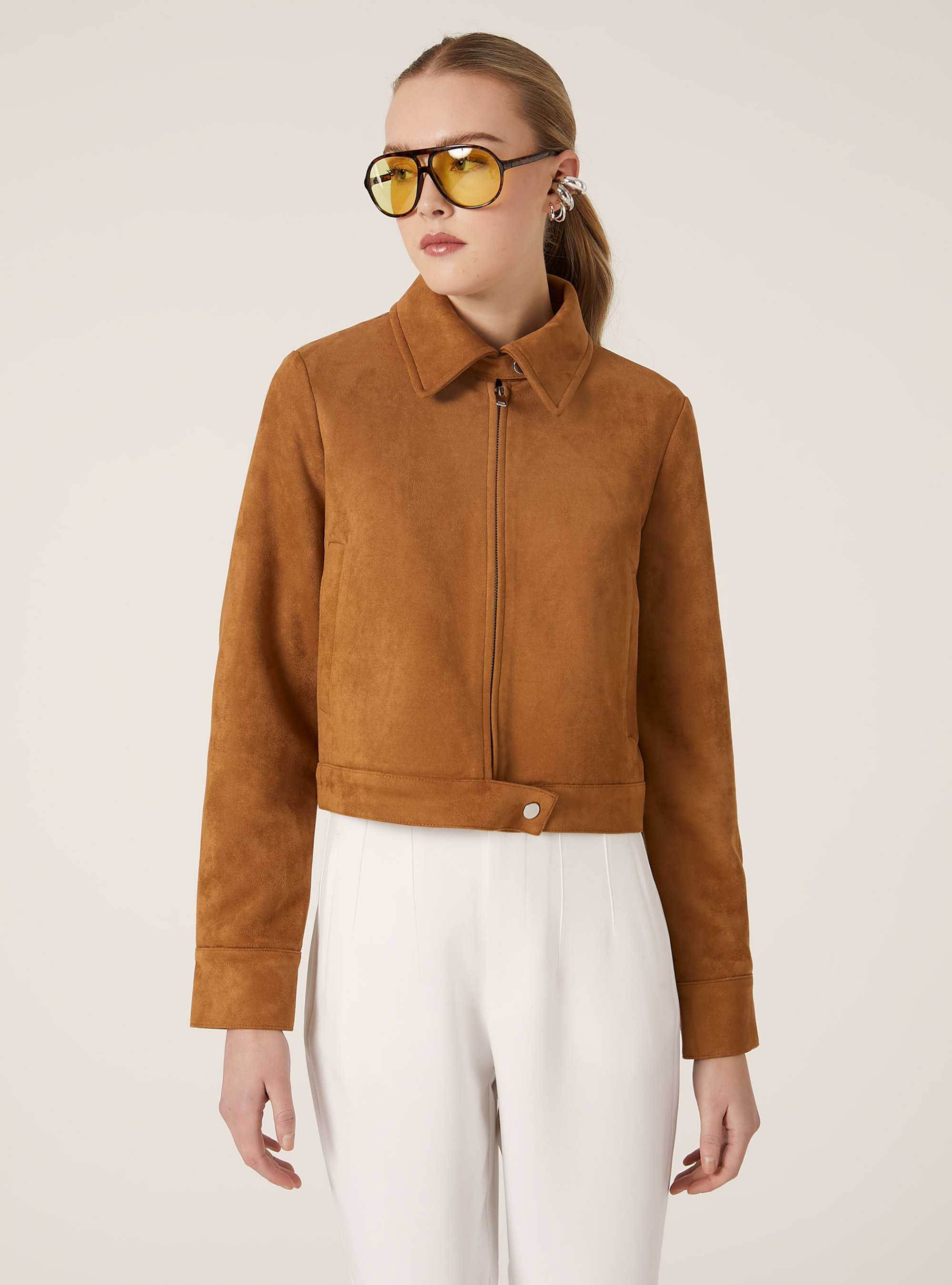 Veste en daim, TB2 TOBACCO MEDIUM