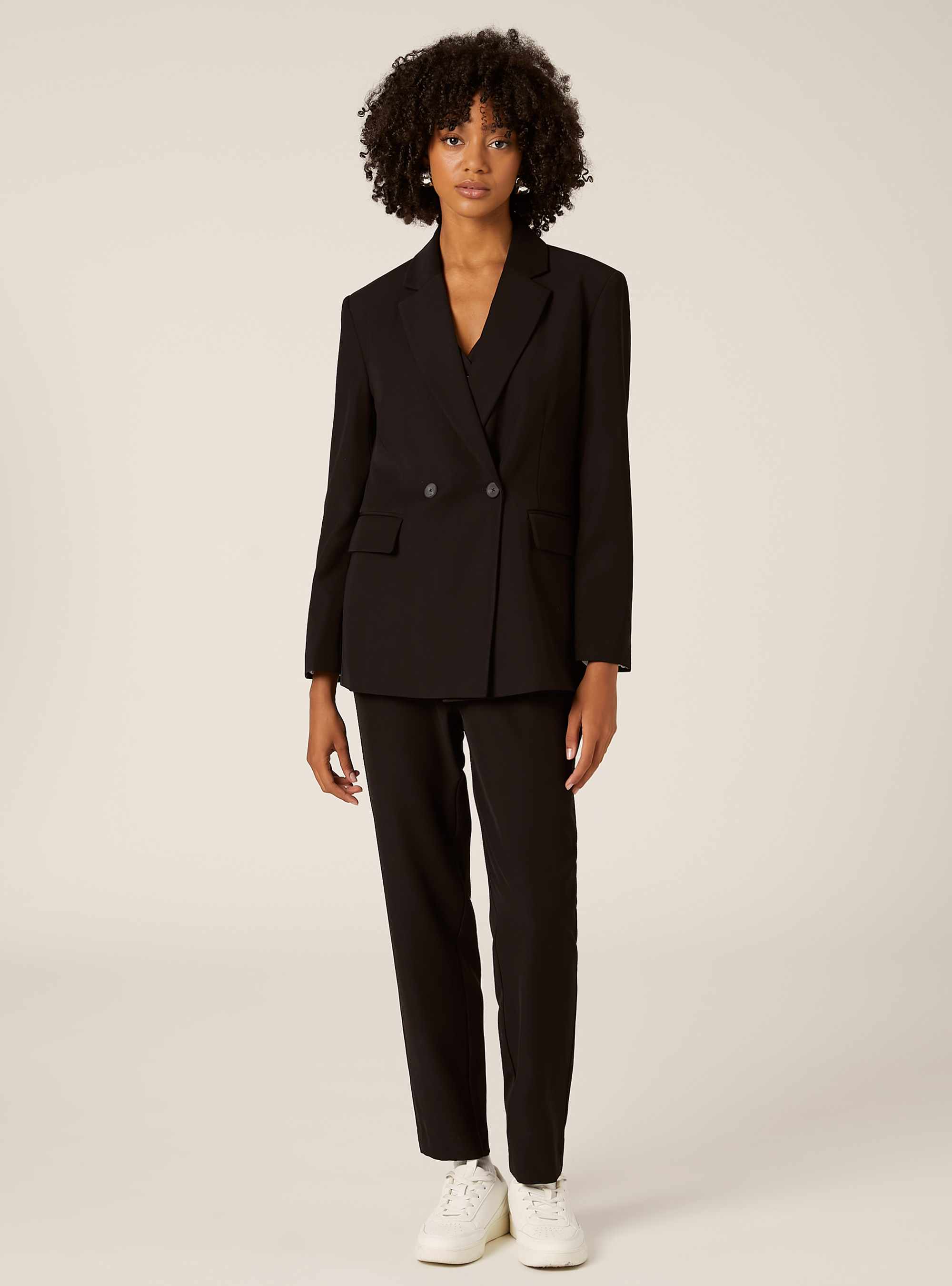 Blazer crois&eacute; sur mesure, BK1 BLACK
