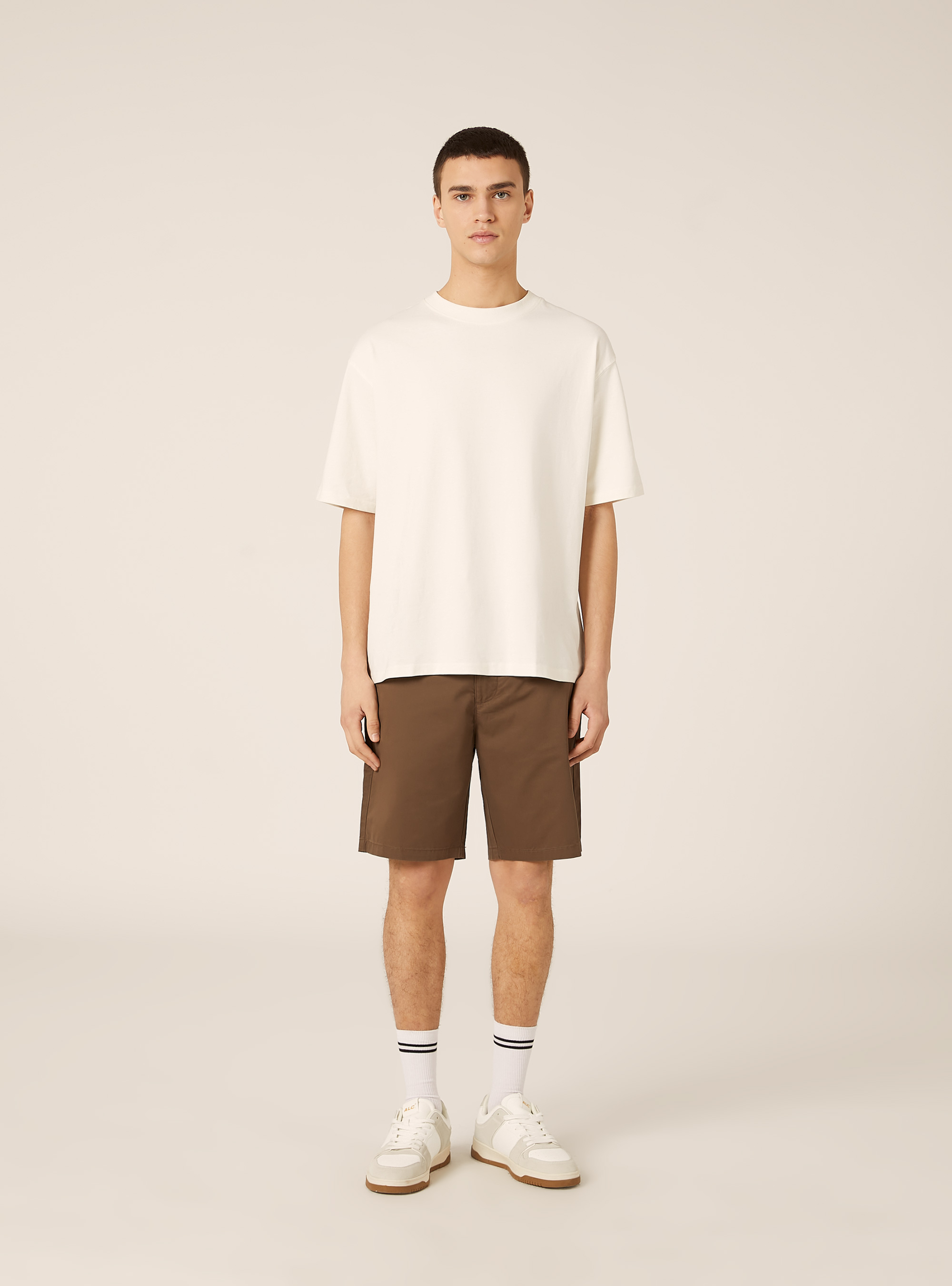 Bermudashorts aus Twill in einfacher Passform, BR1 BROWN DARK