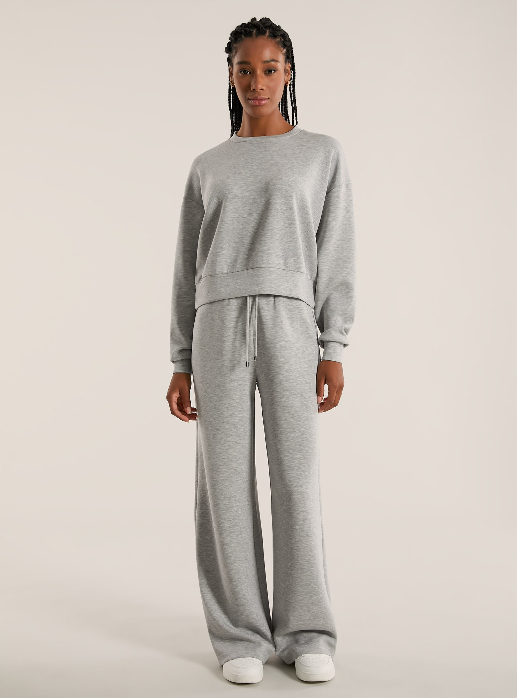 Sweat court en scuba doux, MGY3 GREY MEL LIGHT