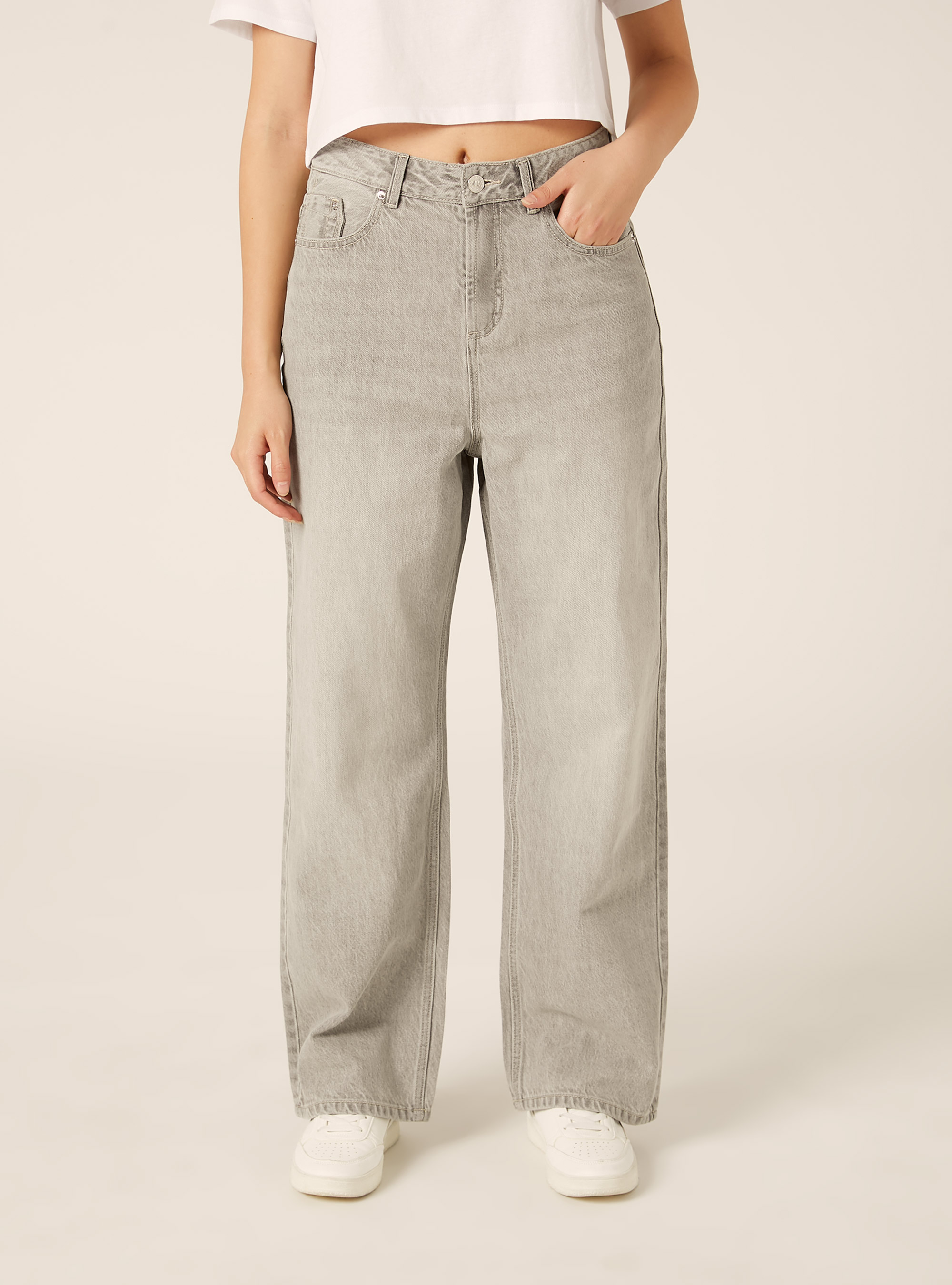 Vaqueros wide leg, D00G GREY