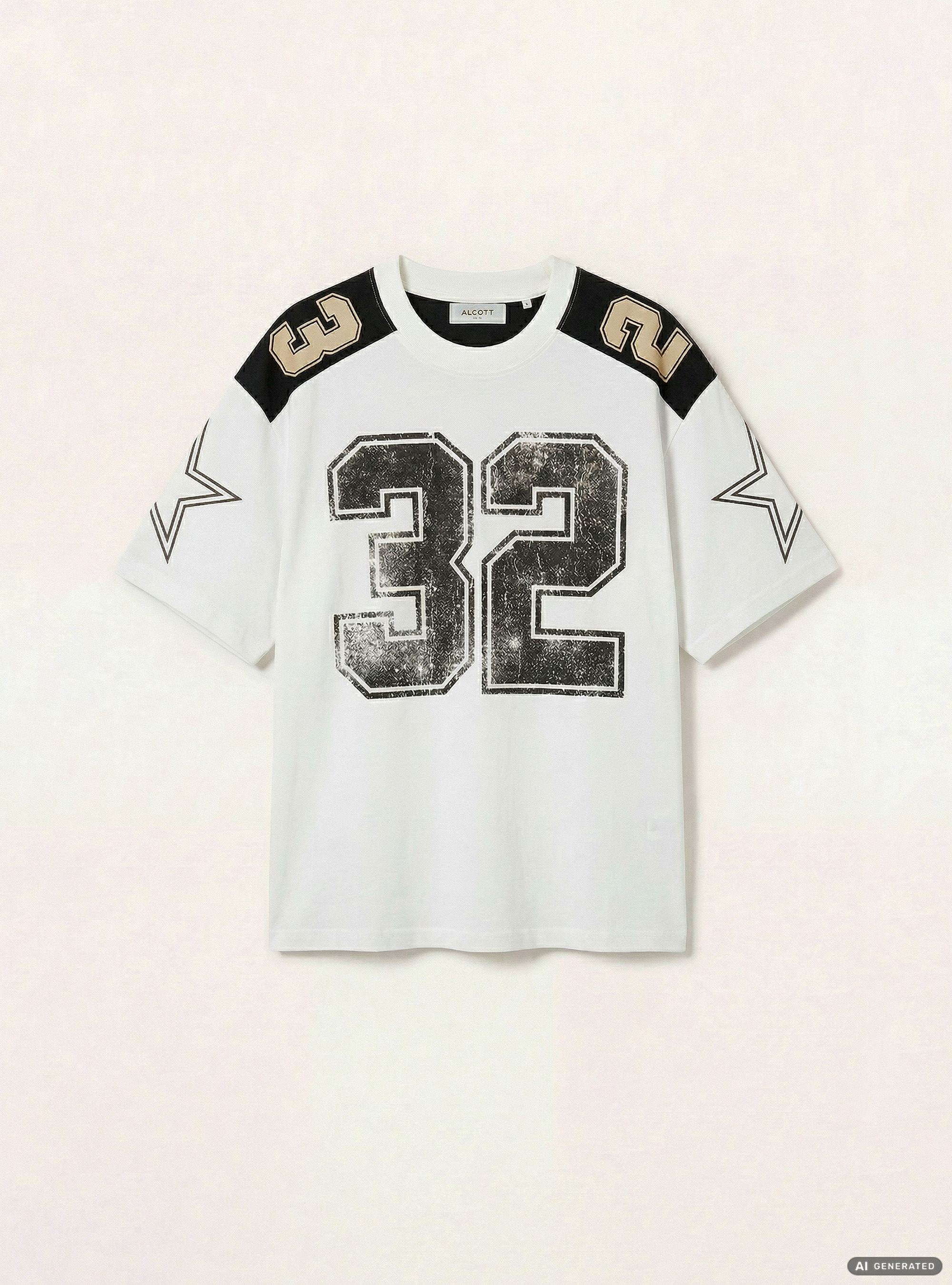 Camiseta de corte recto con estampado, WH1 OFF WHITE