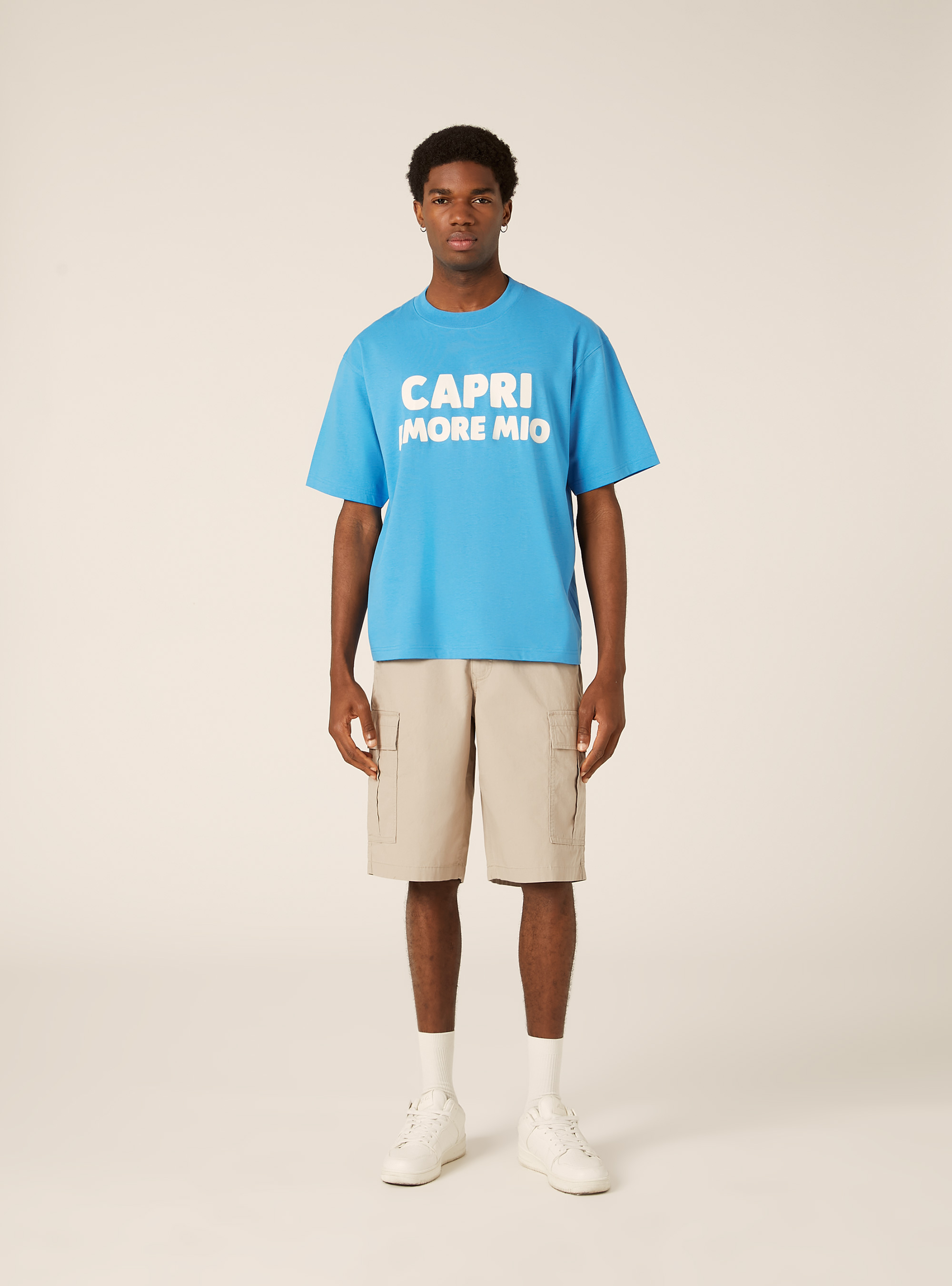Boxy Fit T-Shirt Capri Amore Mio, AZ2 AZURE MEDIUM