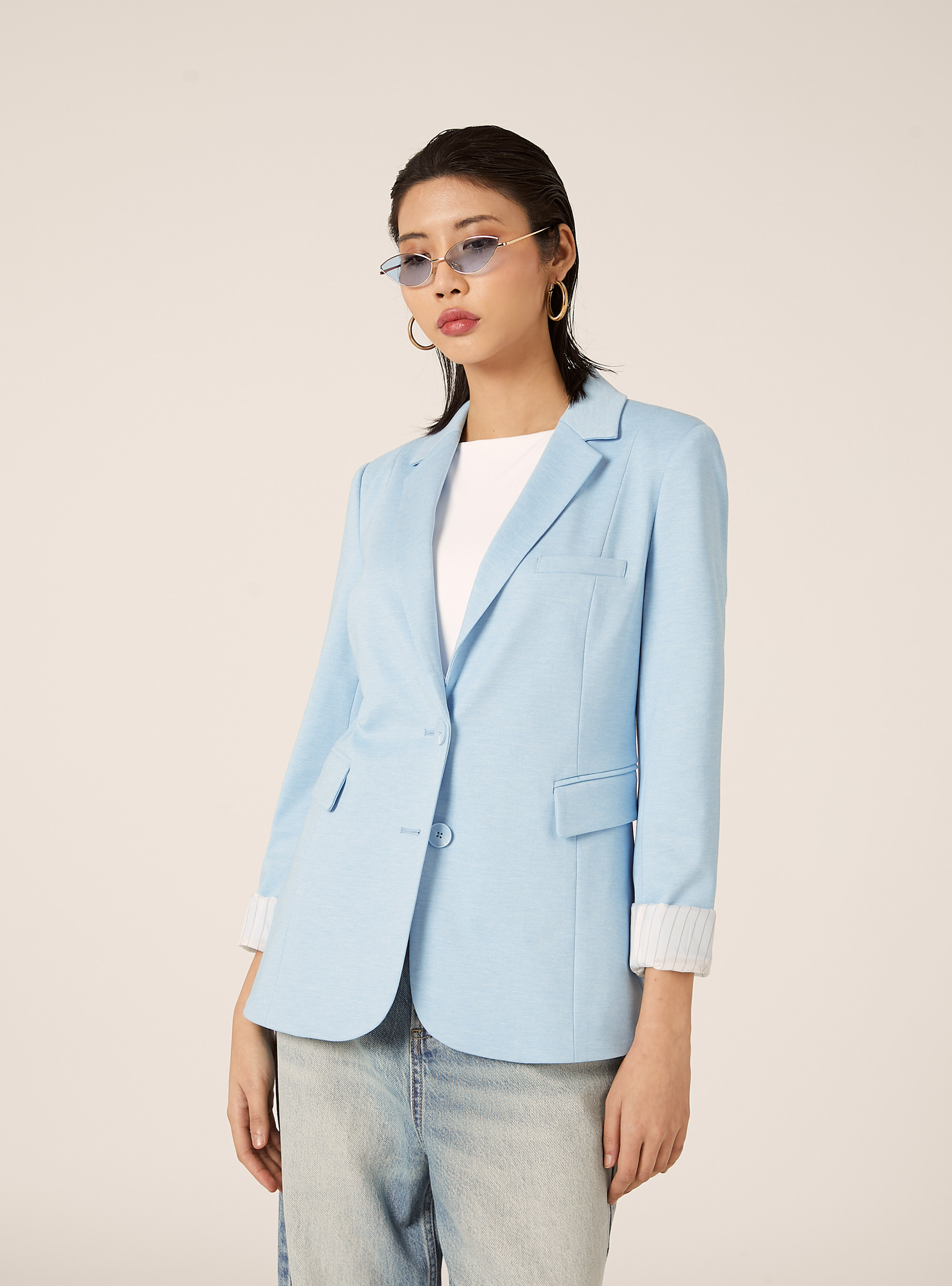 Blazer de jersey, AZ3 AZURE LIGHT