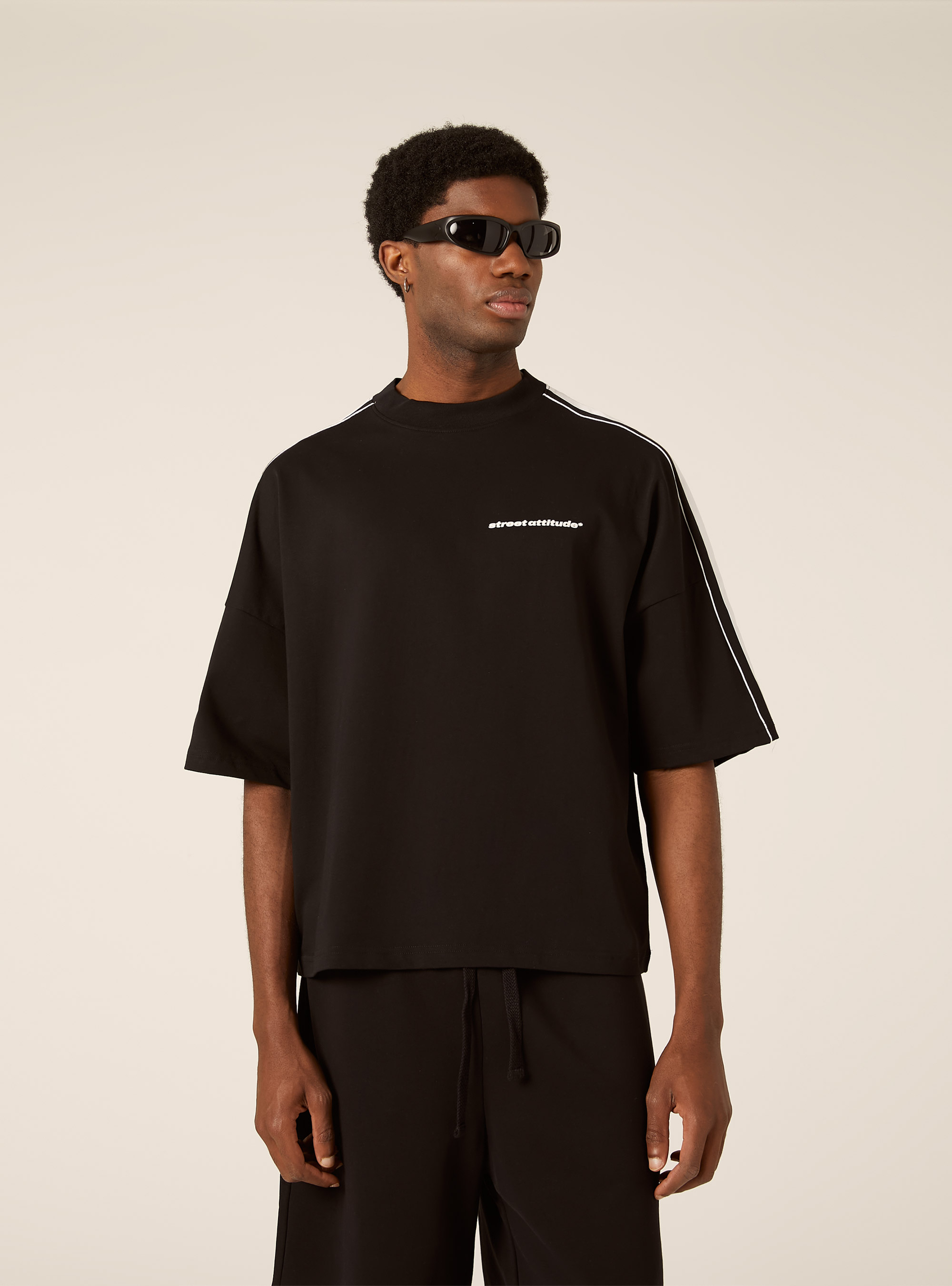 Urban Print Boxy Fit T-Shirt, BK1 BLACK