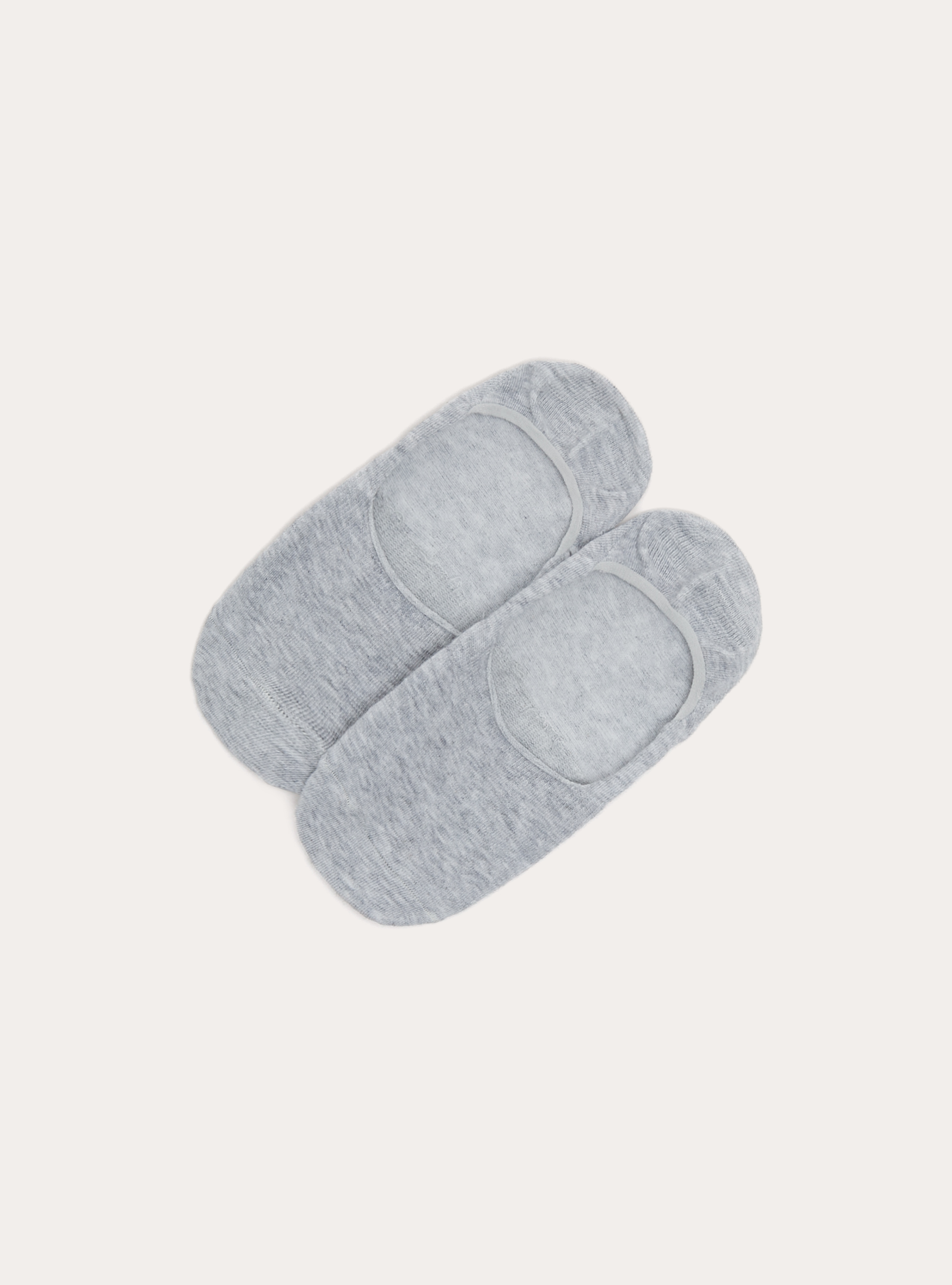 Multipack 3 Pairs of Invisible No-Show Socks, MGY3 GREY MEL LIGHT