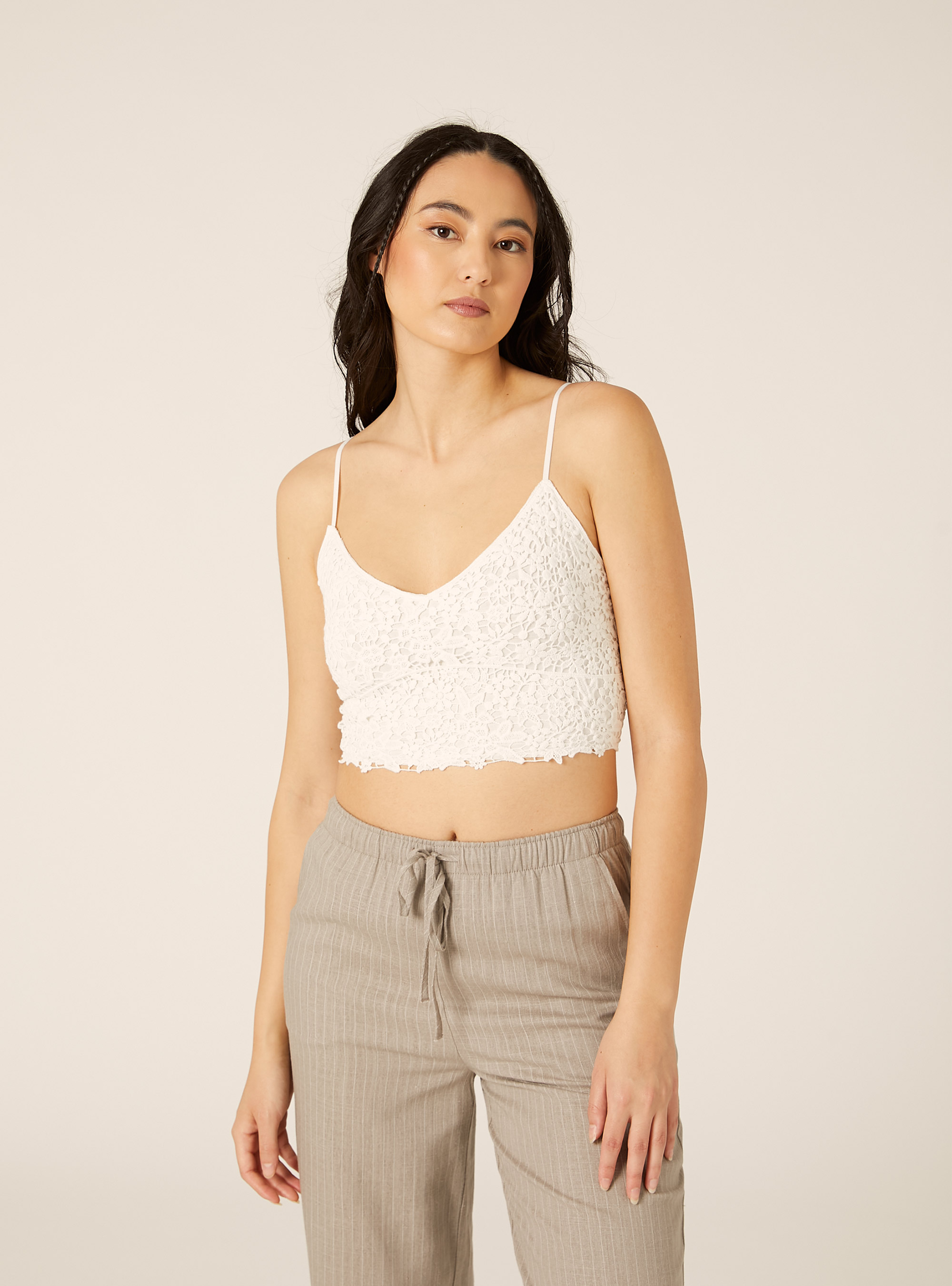 H&auml;kel-Top mit Tr&auml;gern, WH1 OFF WHITE