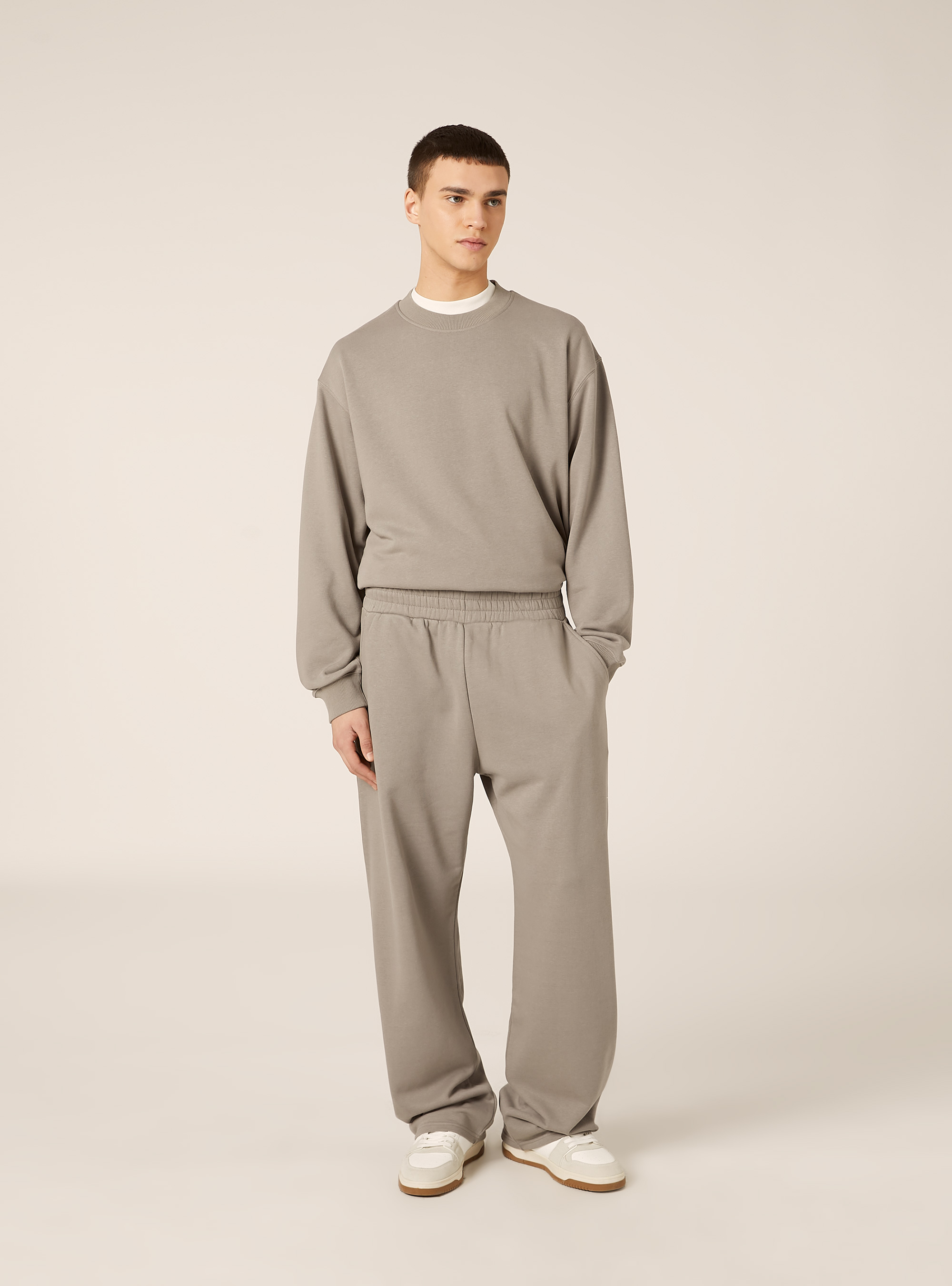 Pantalon ample l&eacute;ger en molleton, GY2 GREY MEDIUM