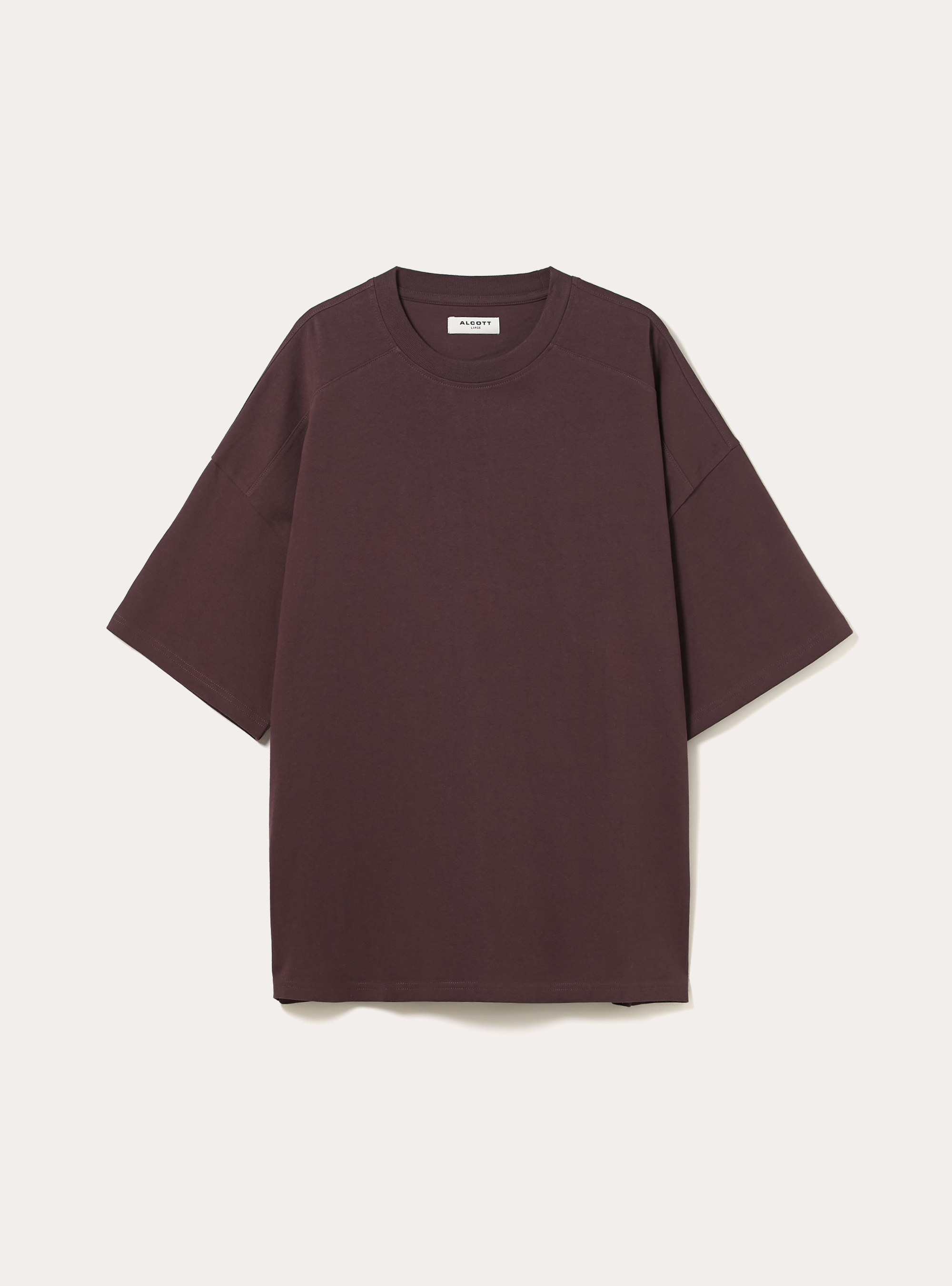 Boxy fit short sleeve tee with dropped shoulders, VI2 VIOLET MEDIUM