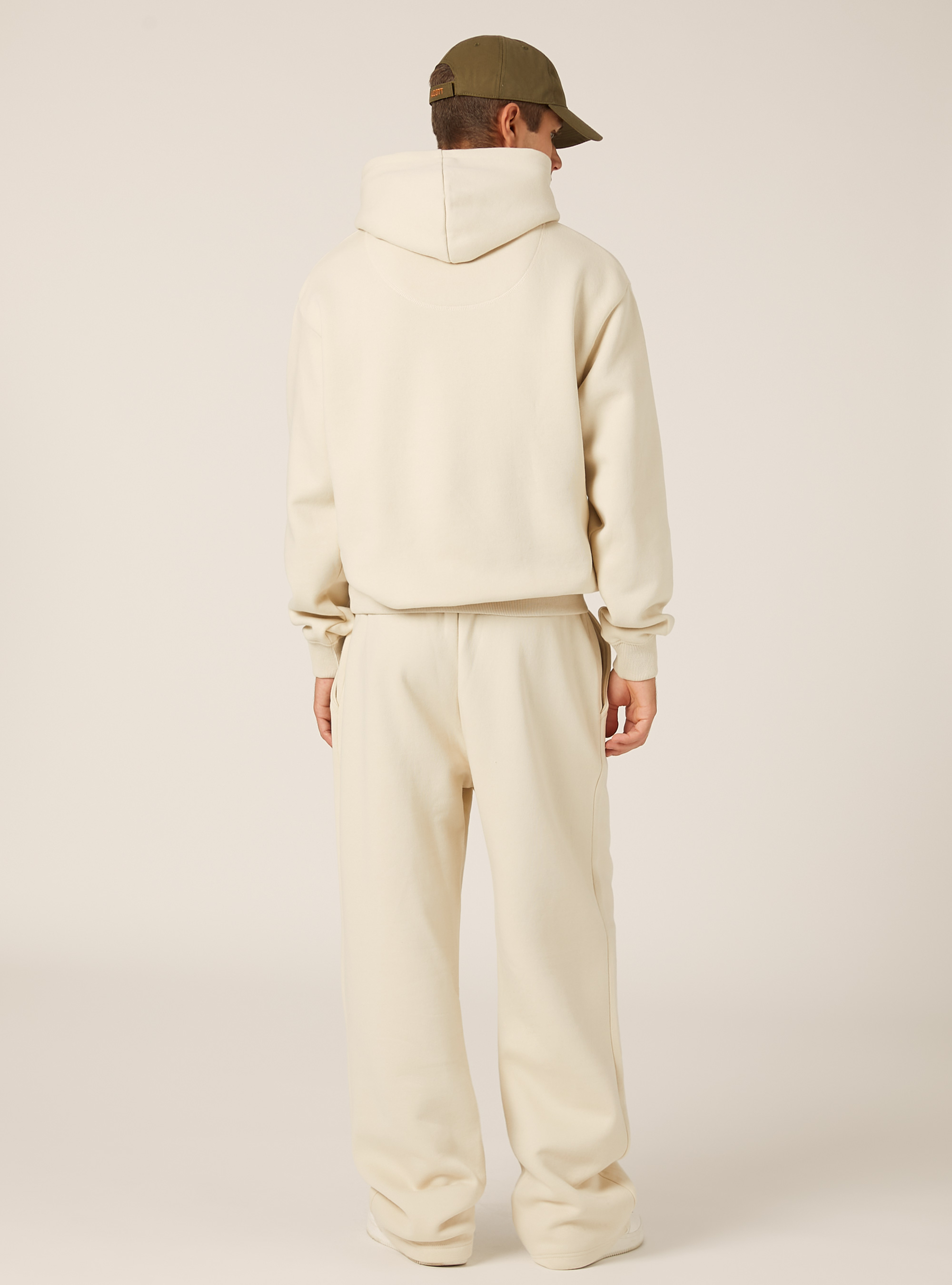 Sweat &agrave; capuche coupe boxy, CR3 CREAM LIGHT