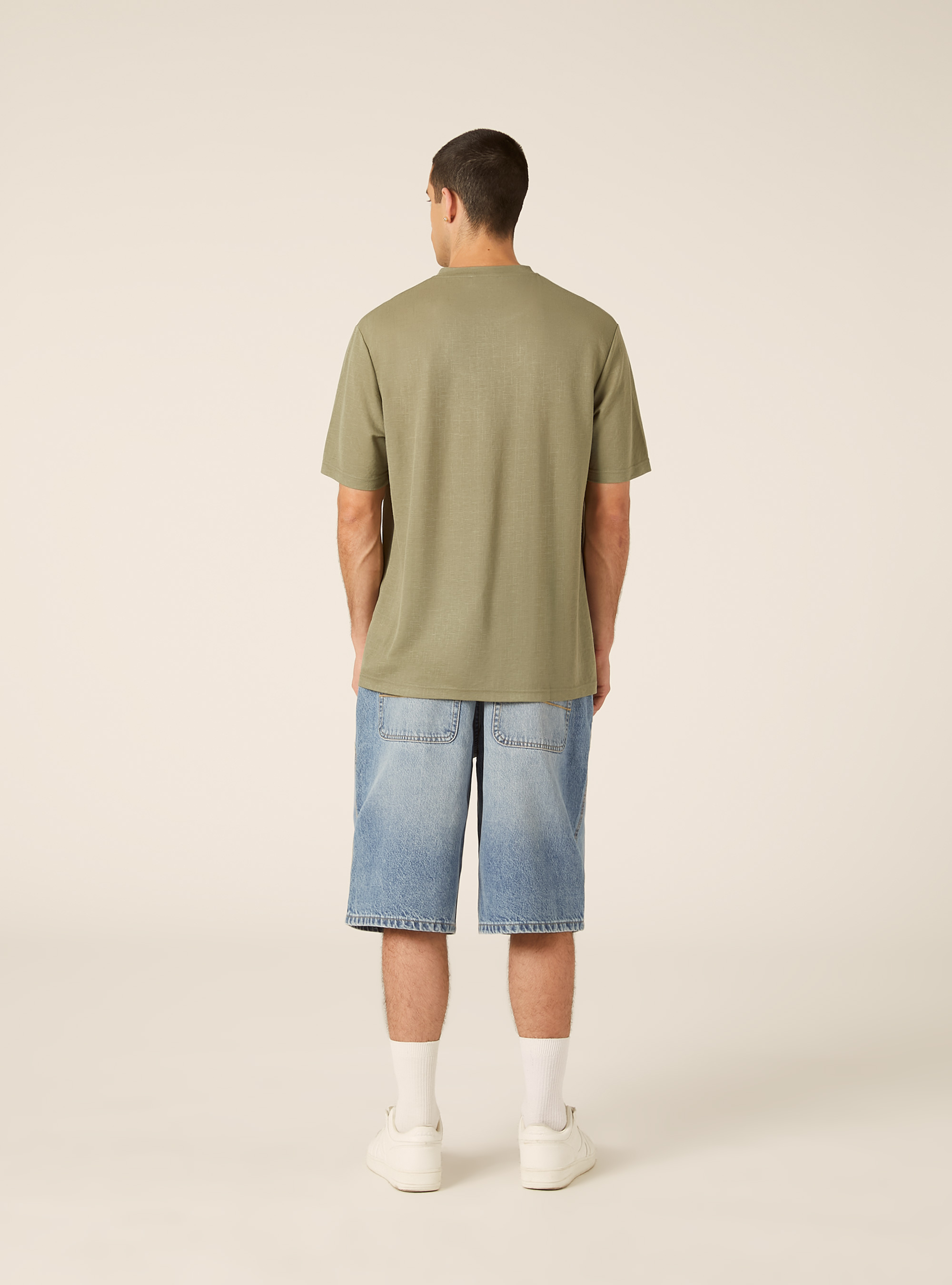 Maglietta boxy fit con texture, KAKY MEDIO