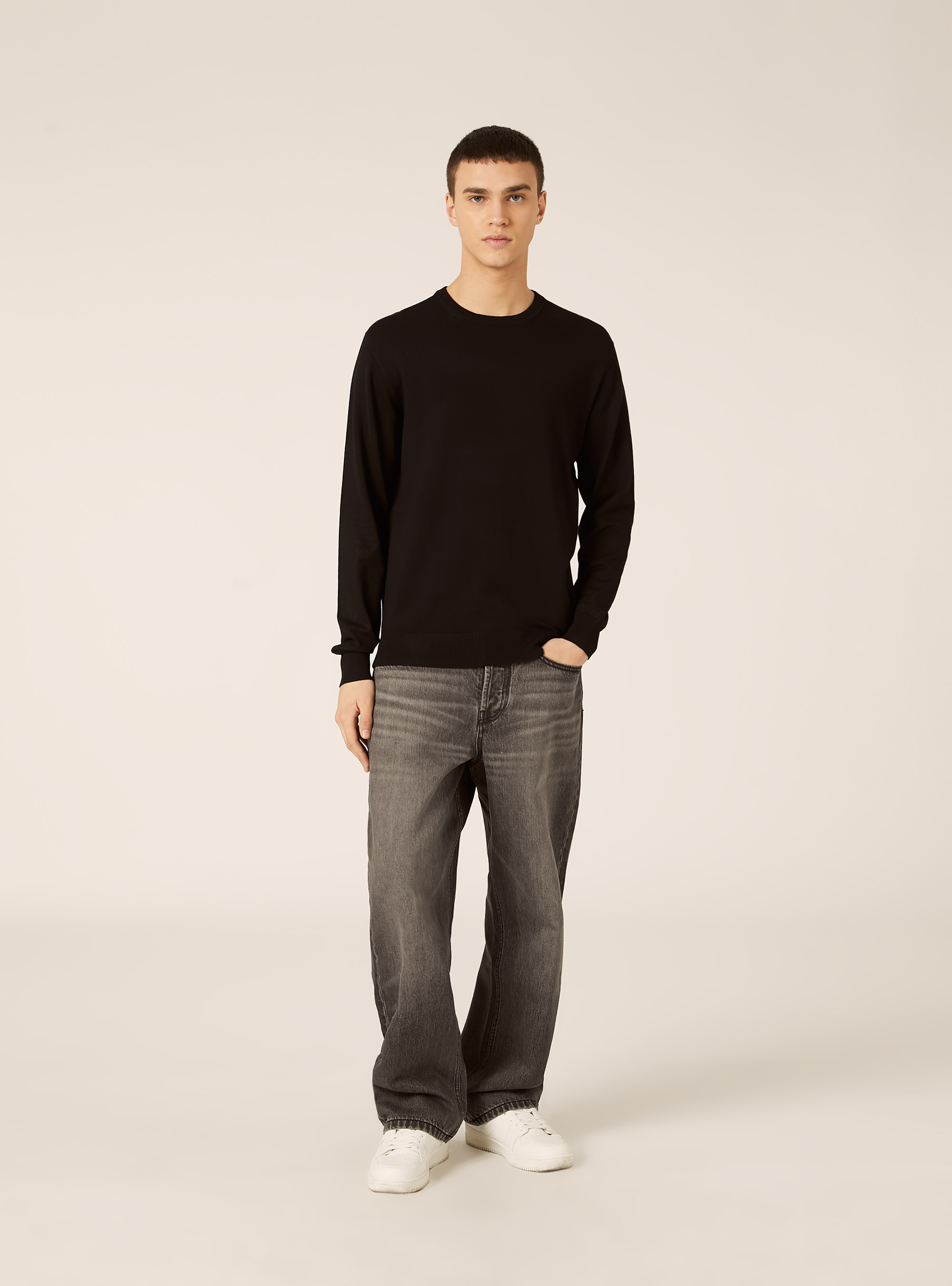 Pullover in sustainable Ecovero viscose, BK1 BLACK