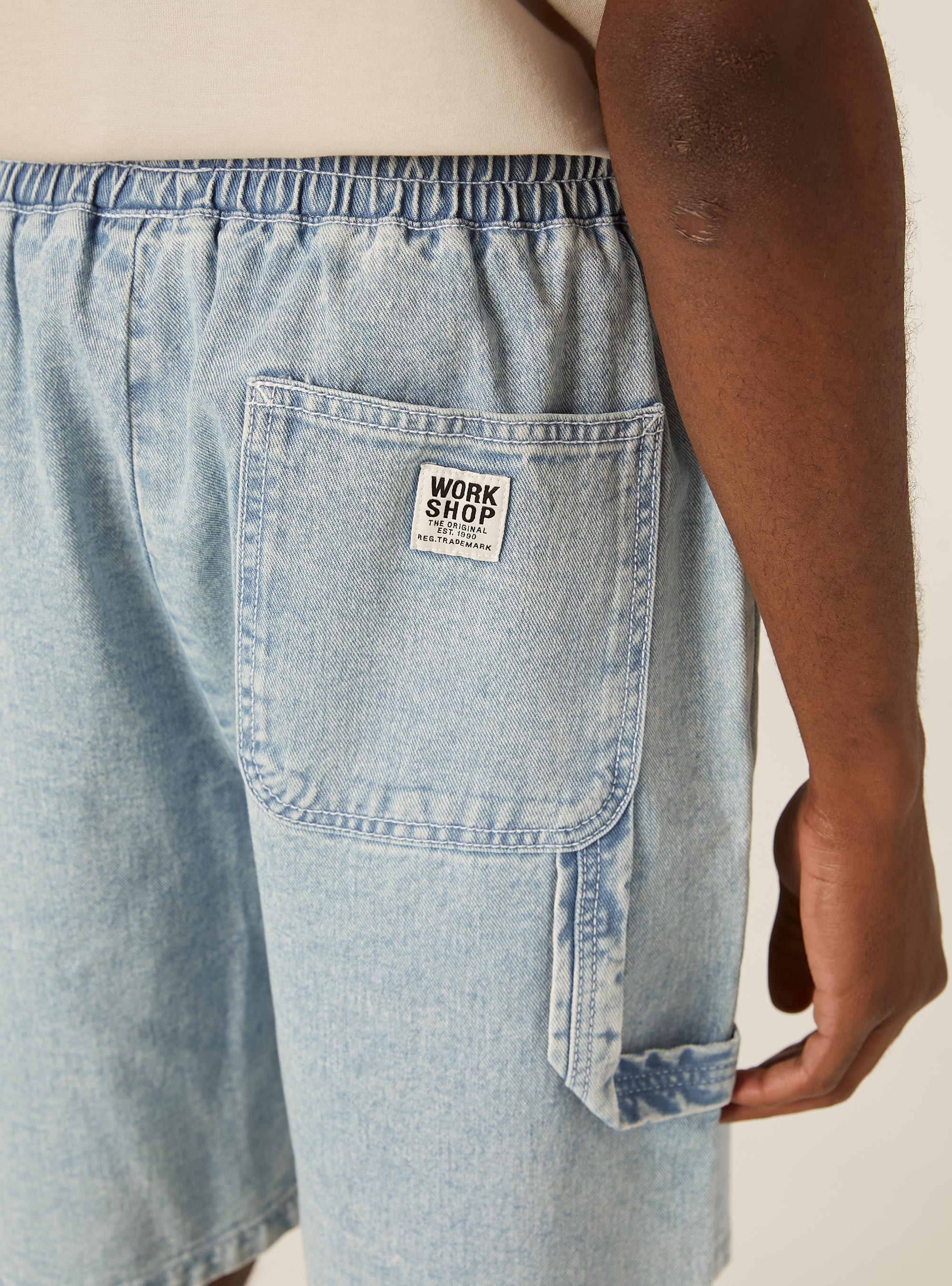 Bermuda en denim, D005 LIGHT BLUE
