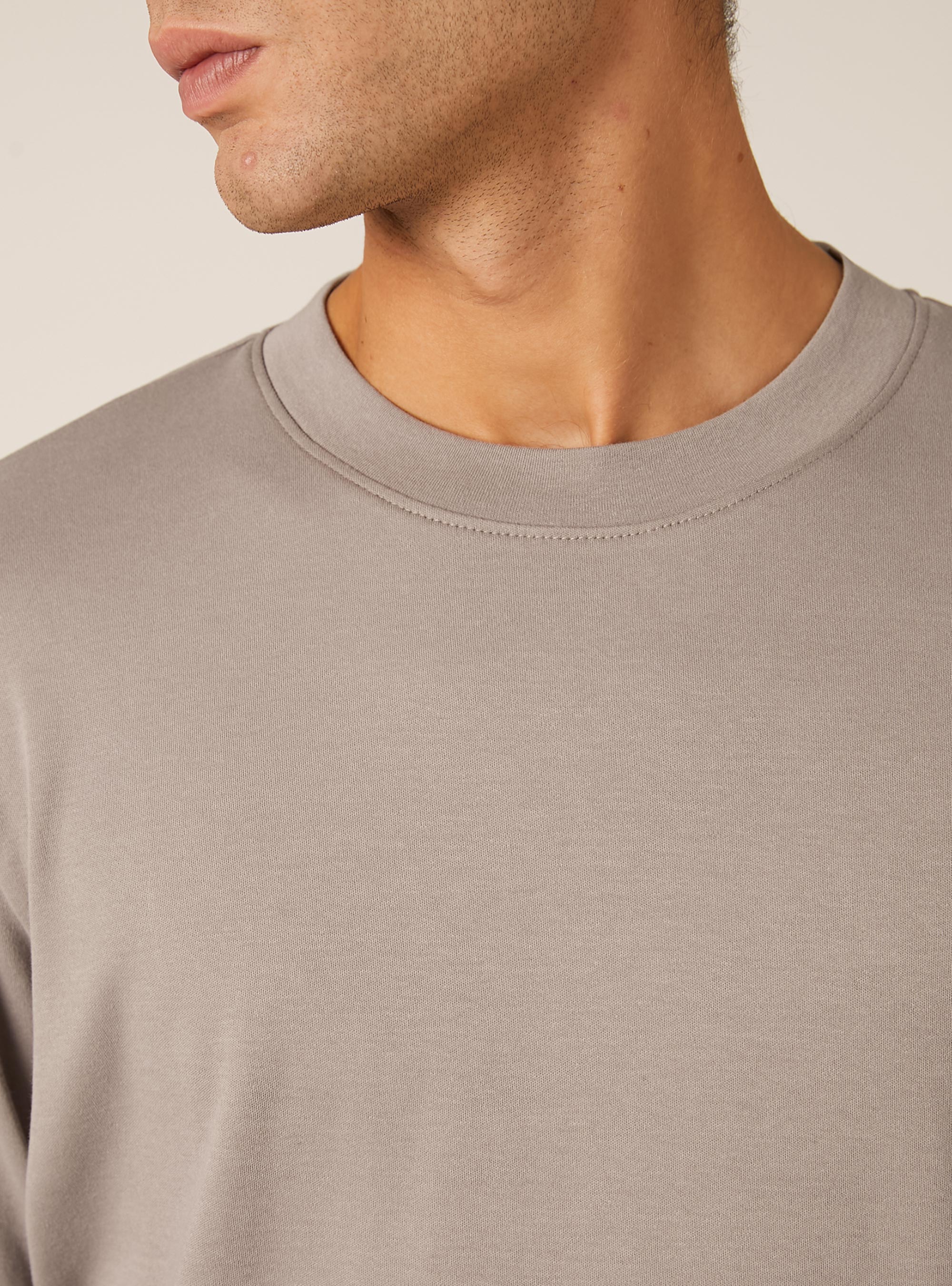 T-shirt en coton &agrave; manches longues, GY2 GREY MEDIUM