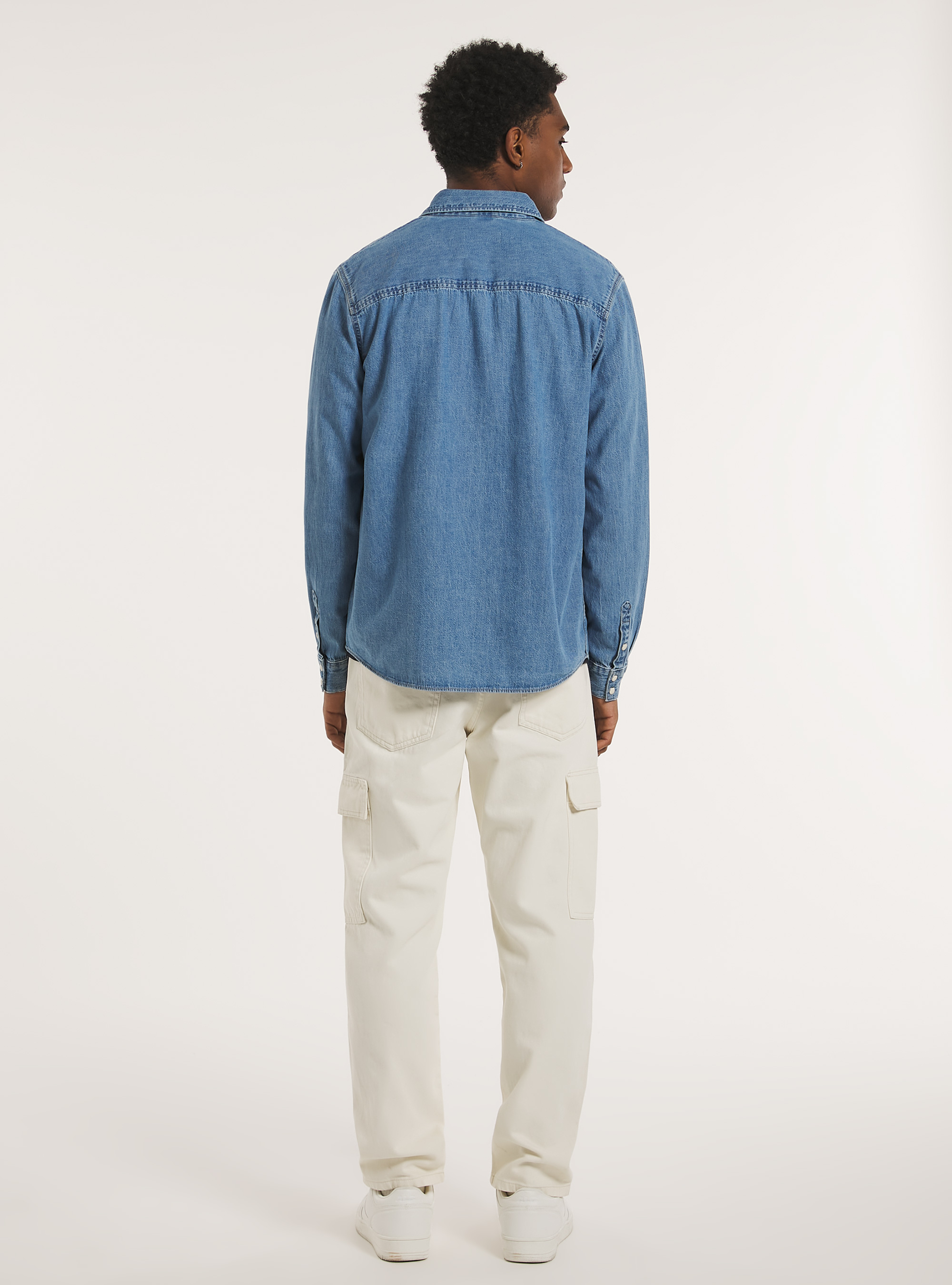 Camicia in denim, D005 LIGHT BLUE