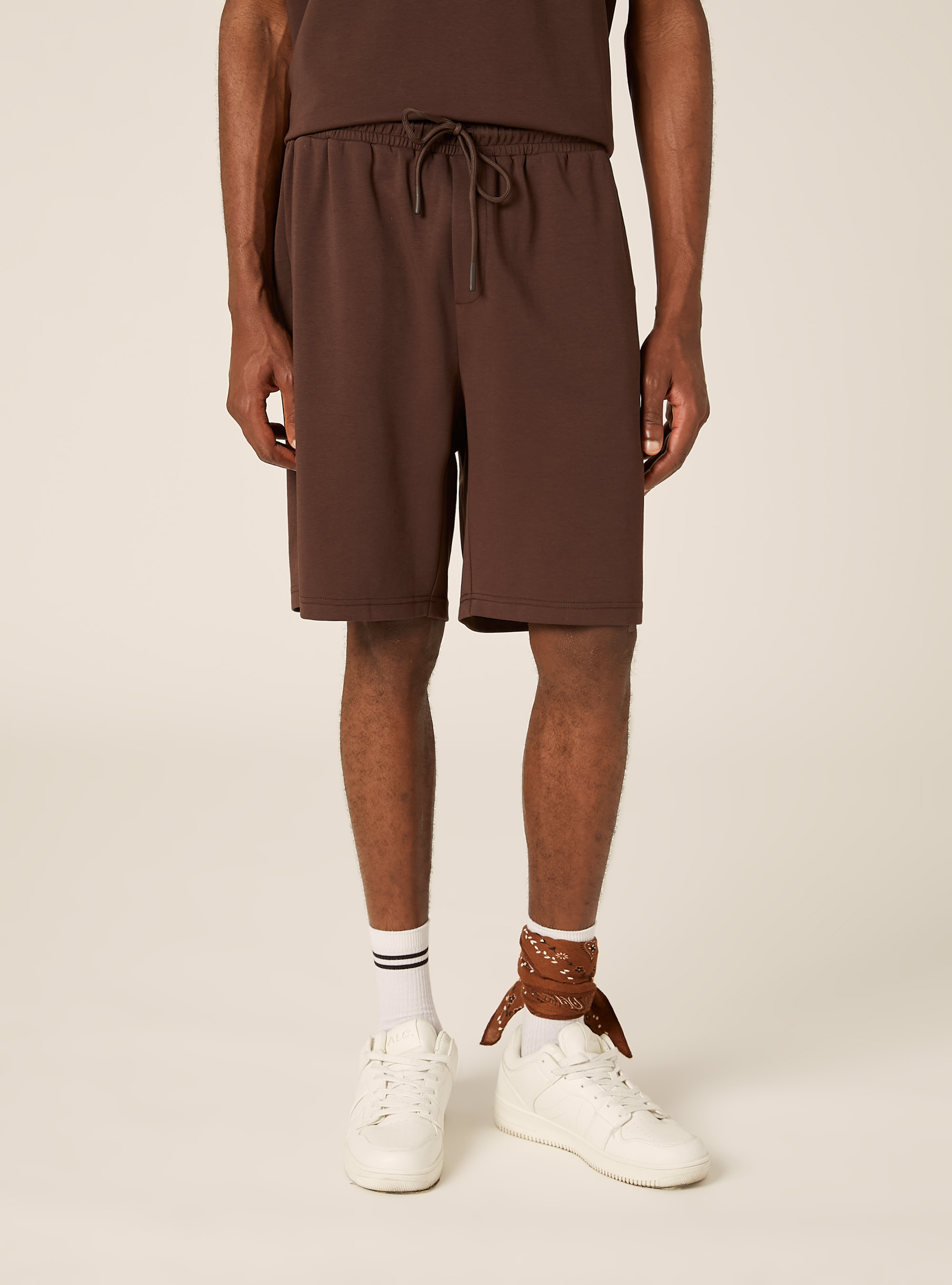Bermuda AIRes in jersey, MARRONE SCURO