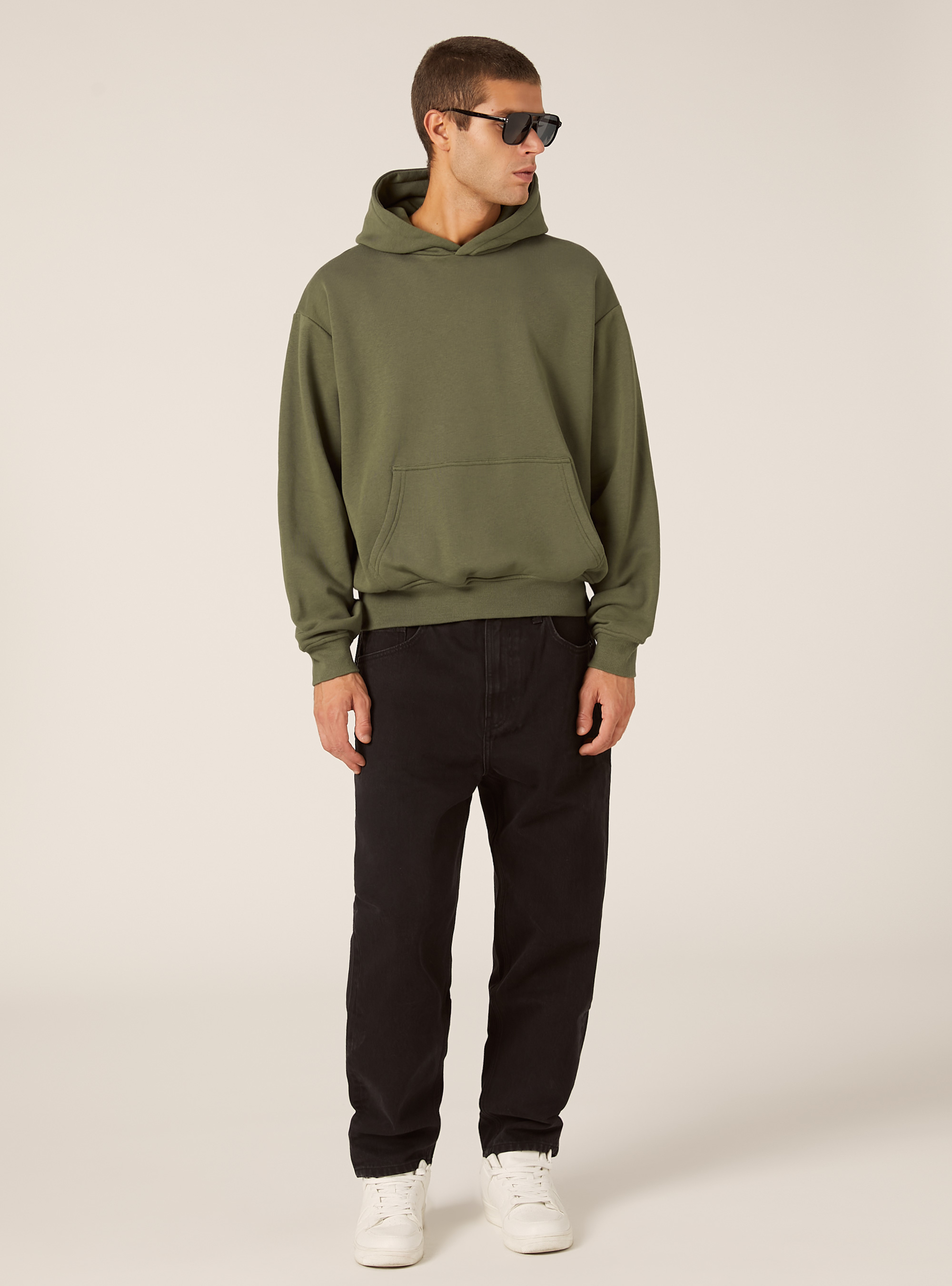 Sweat &agrave; capuche coupe boxy, KY2 KAKY MEDIUM