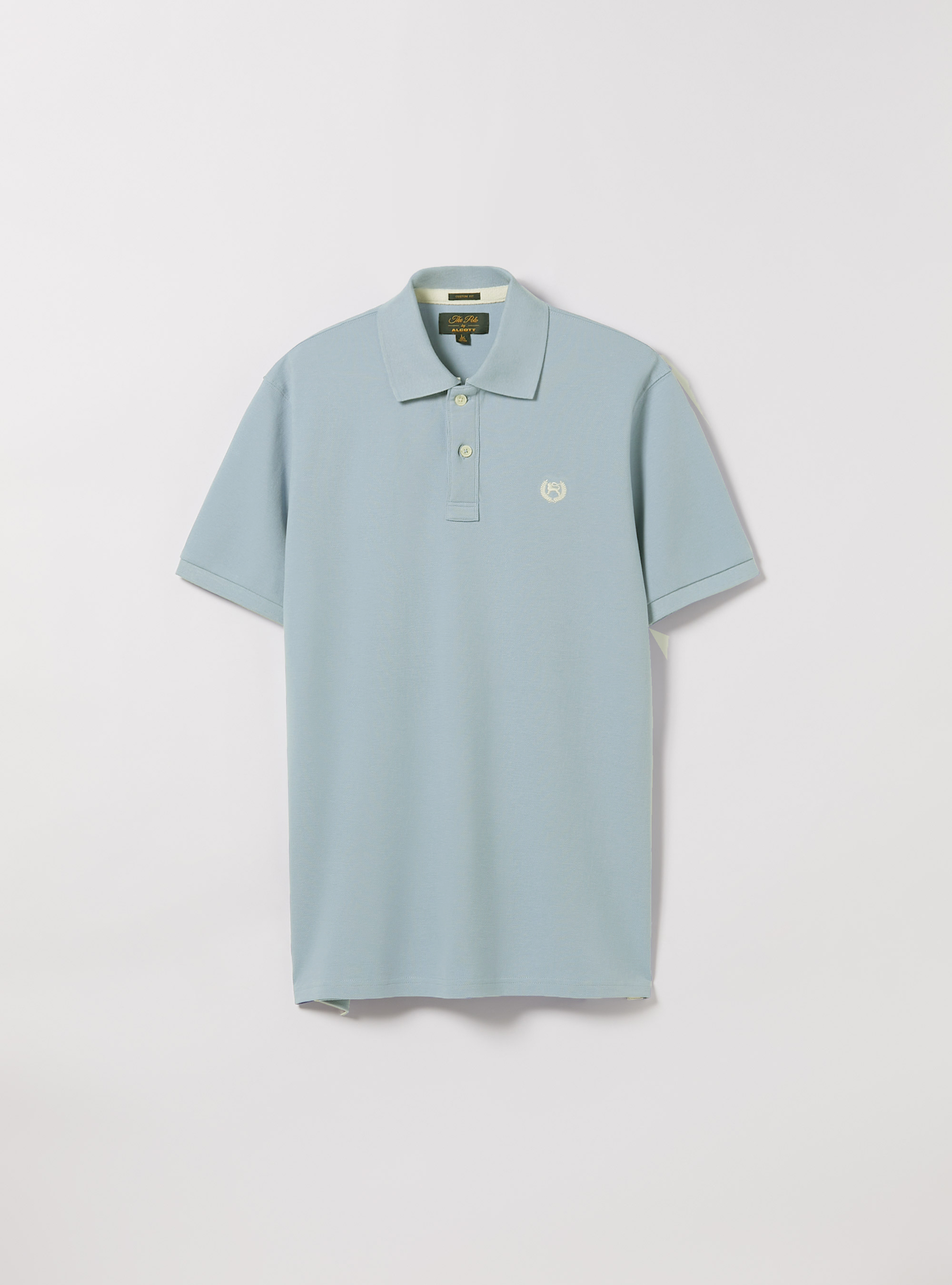 Polo de piqu&eacute; de algod&oacute;n con bordado, AZ3 AZURE LIGHT