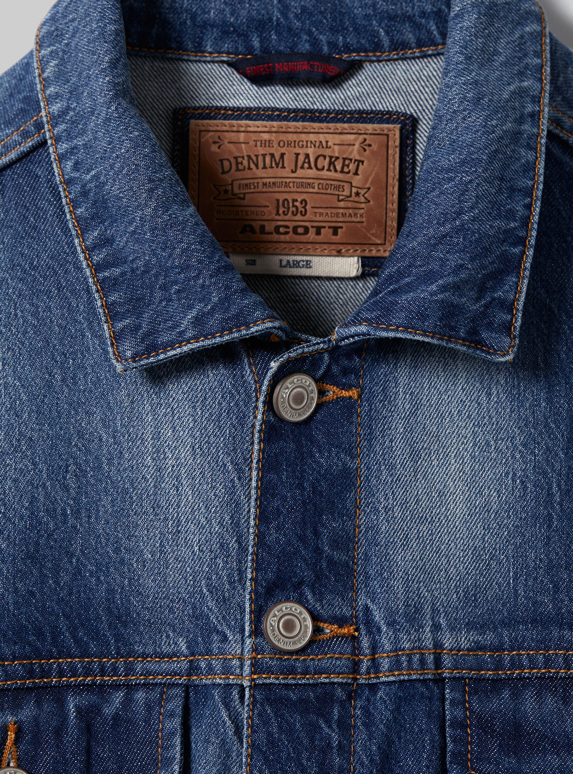 Chaqueta vaquera el&aacute;stica, AZUL