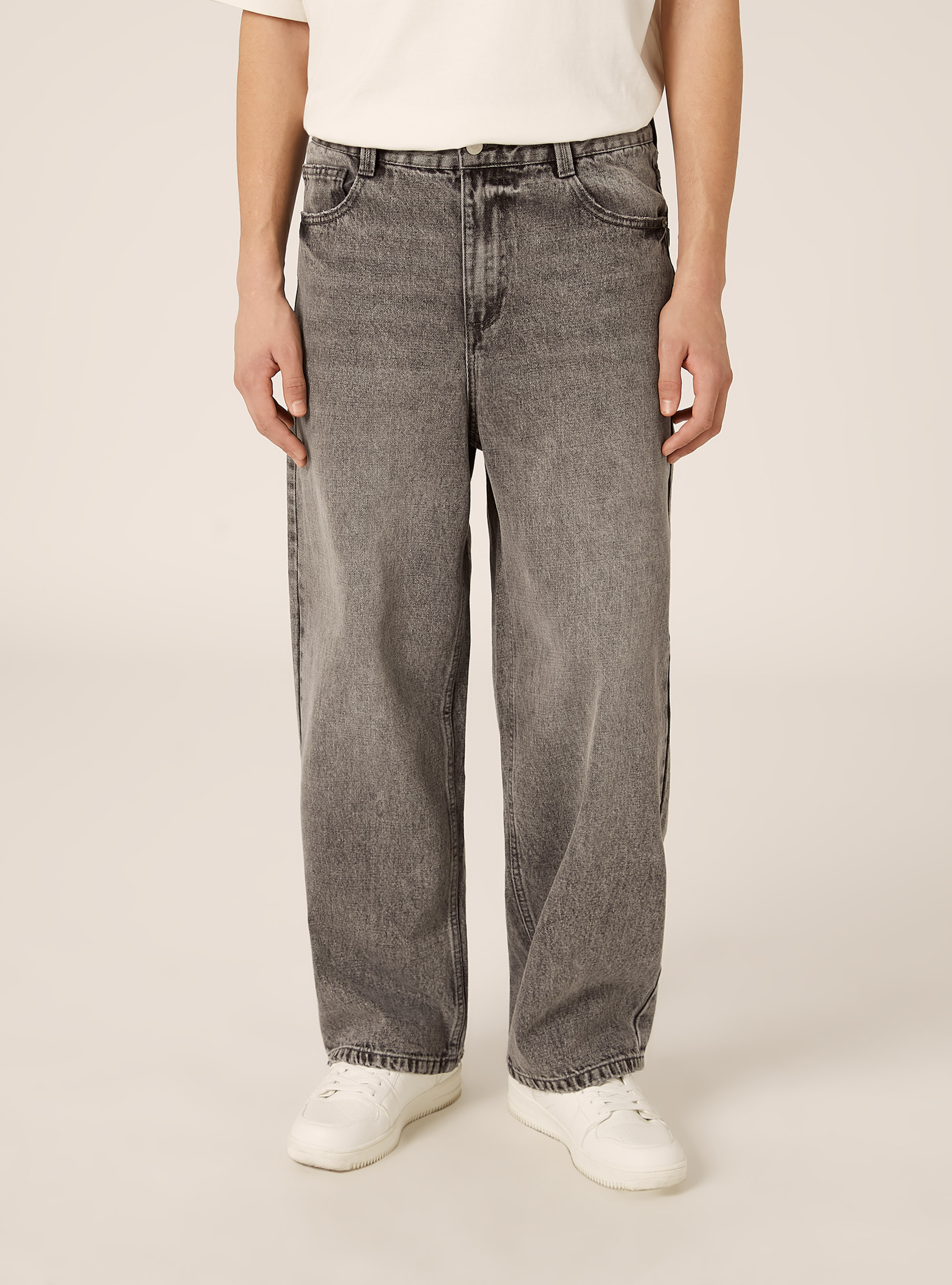 Super Baggy Fit Jeans, D00G GREY