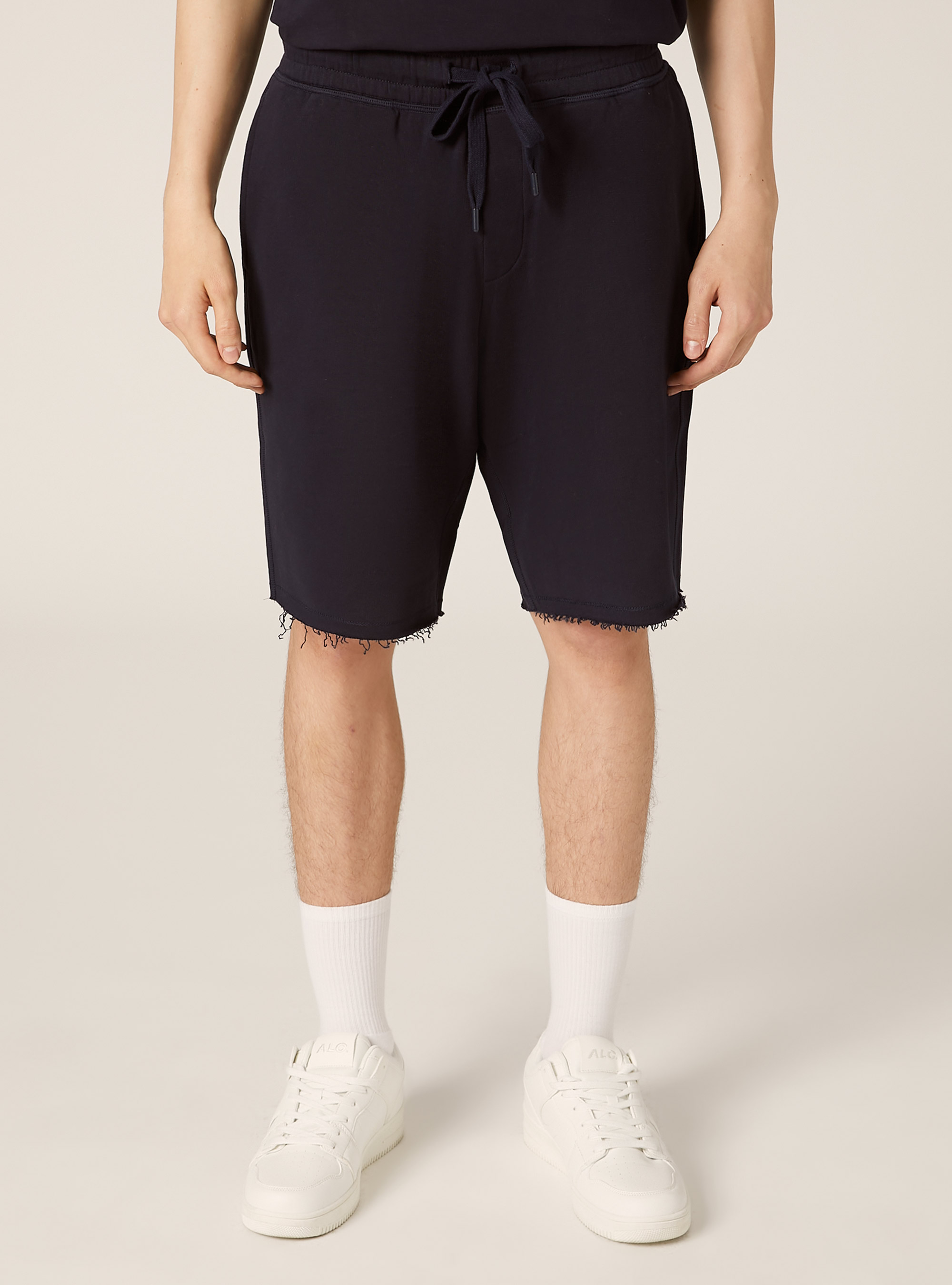 Bermuda jogger in cotone, NAVY SCURO