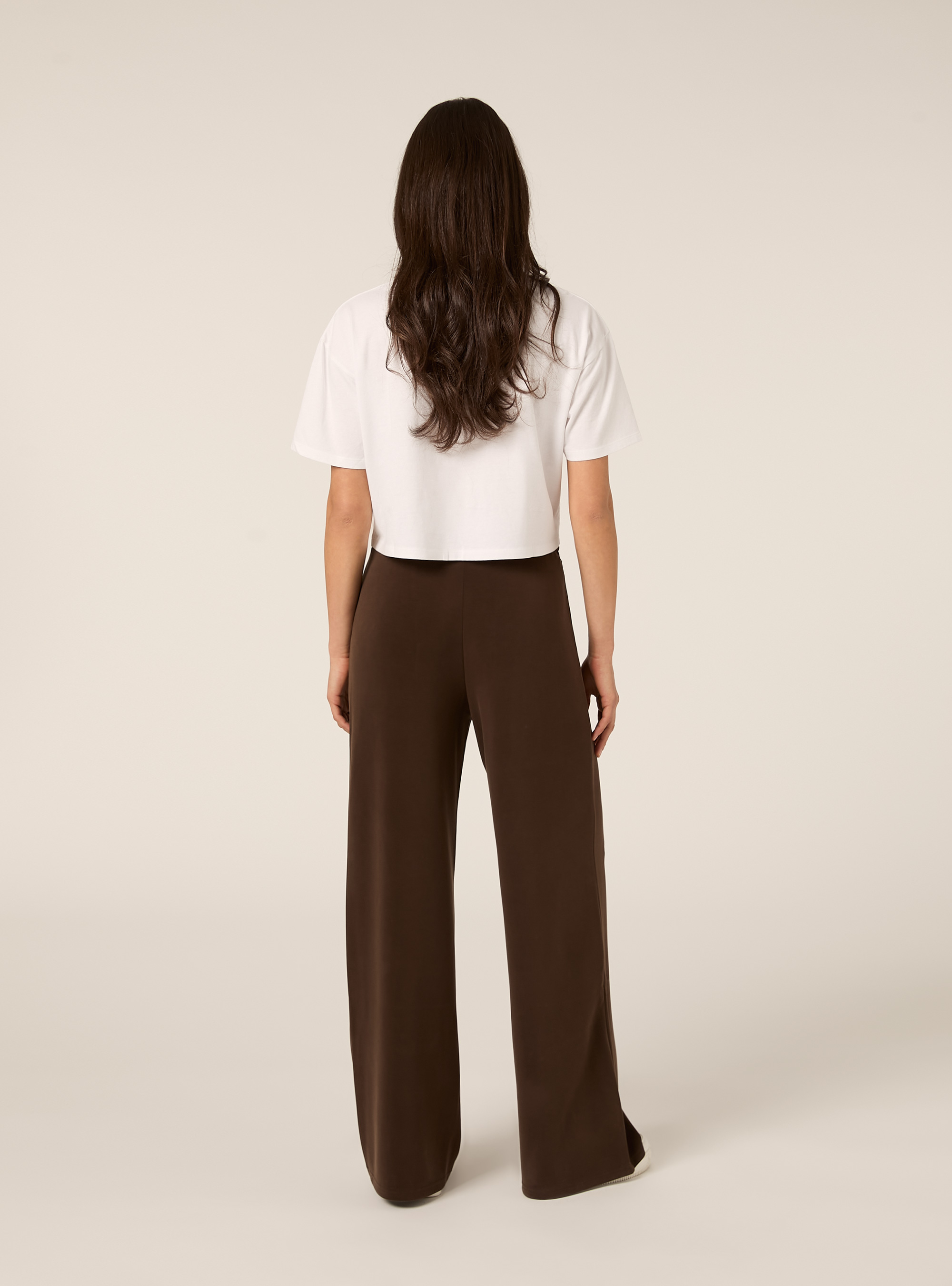 Pantalon jogging large &agrave; toucher doux, BR2 BROWN MEDIUM