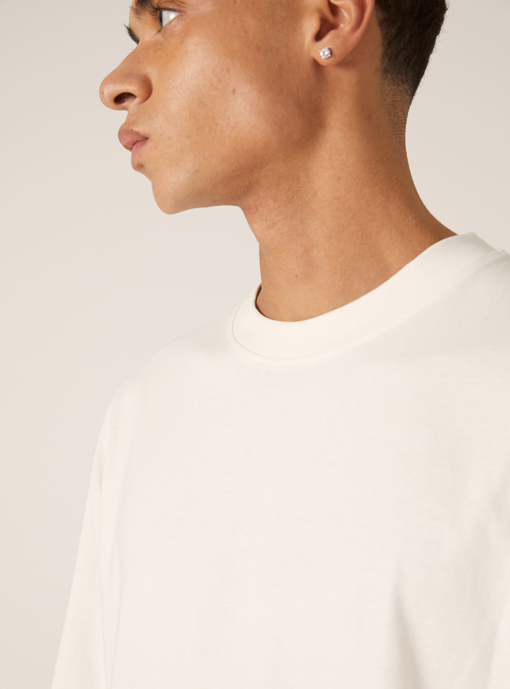 T-shirt coupe carr&eacute;e en coton, WH2 WHITE