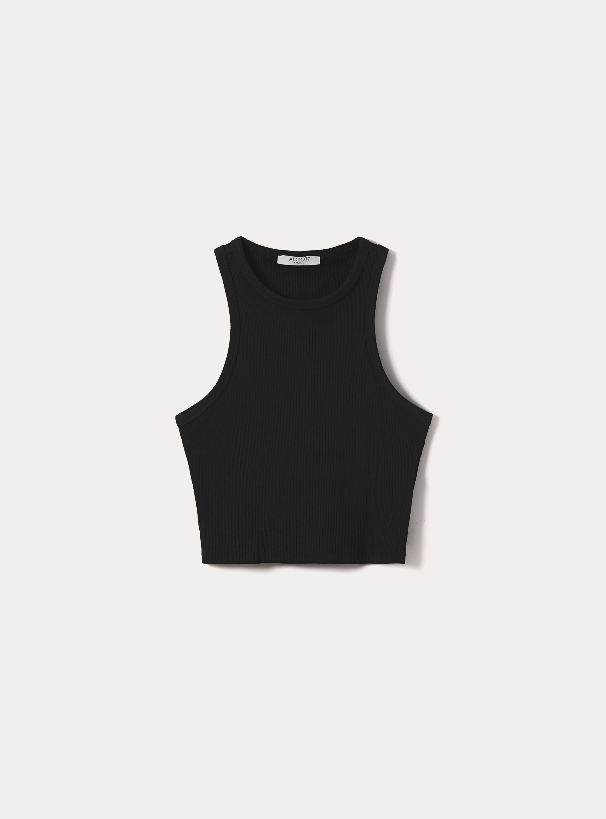 Camiseta sin mangas corta de canal&eacute;, BK1 BLACK