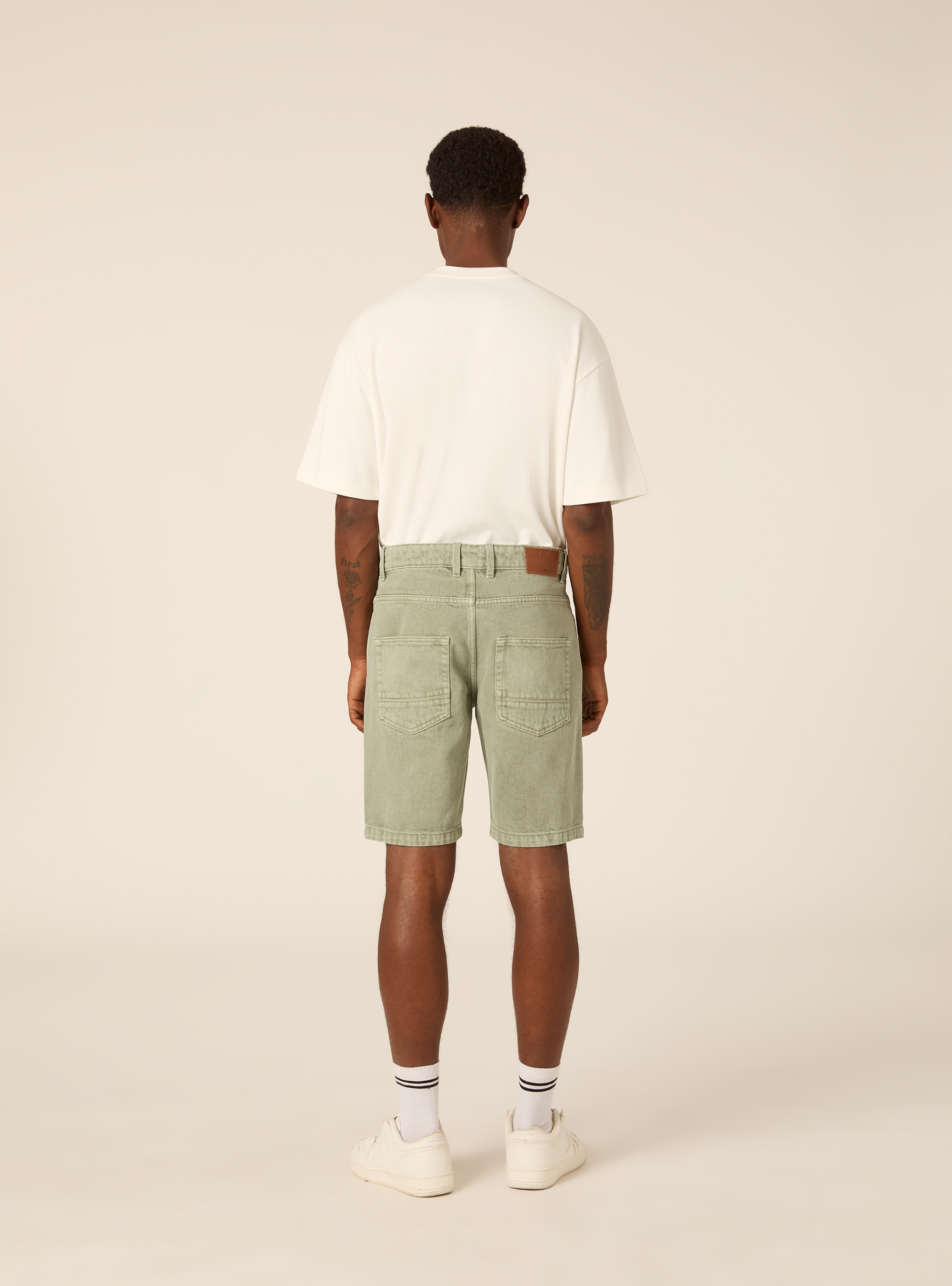 Bermuda Regular Fit in Cotone Leggero, KAKY CHIARO