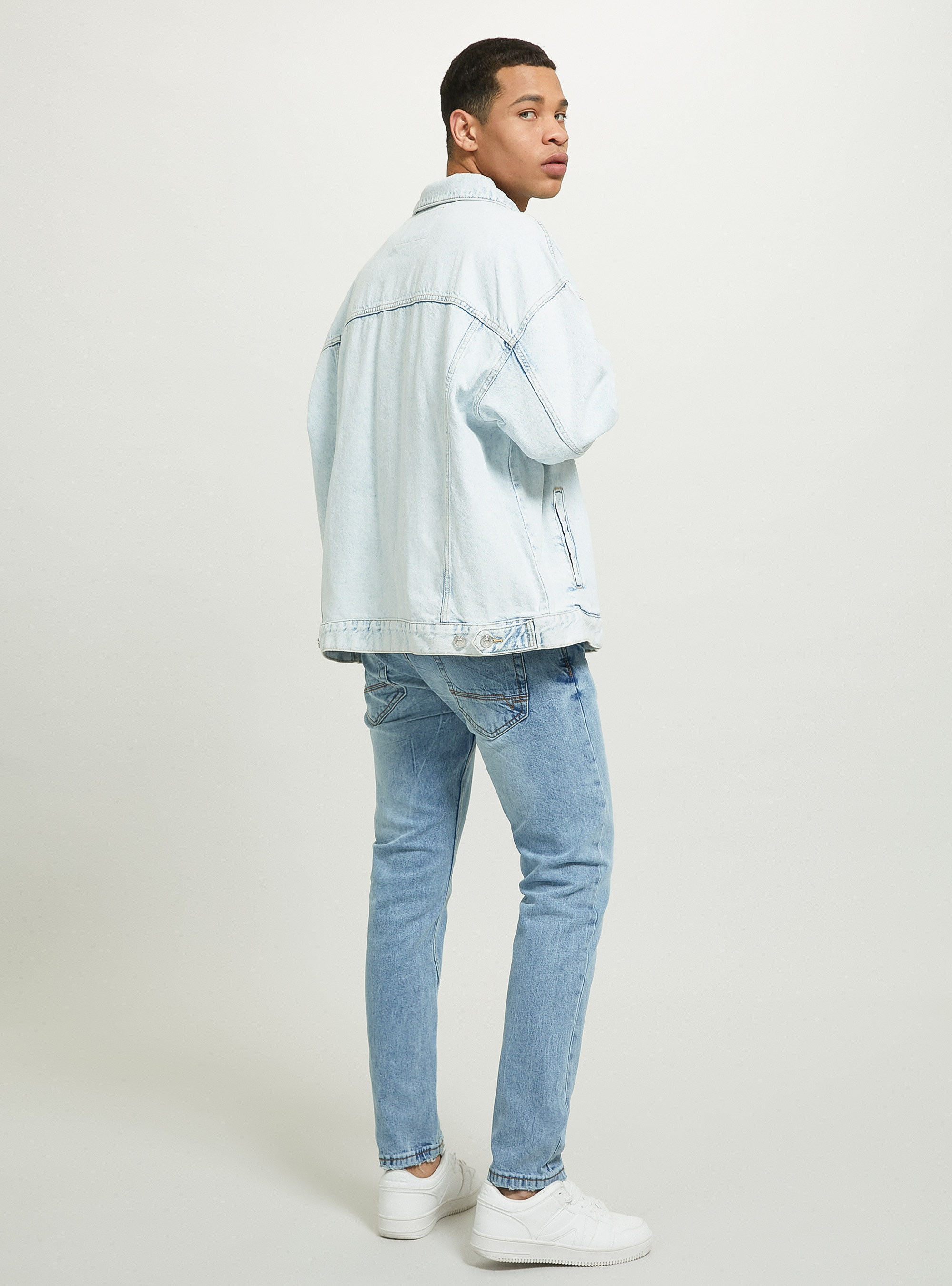 Veste en jean oversize, D007 LIGHT AZURE