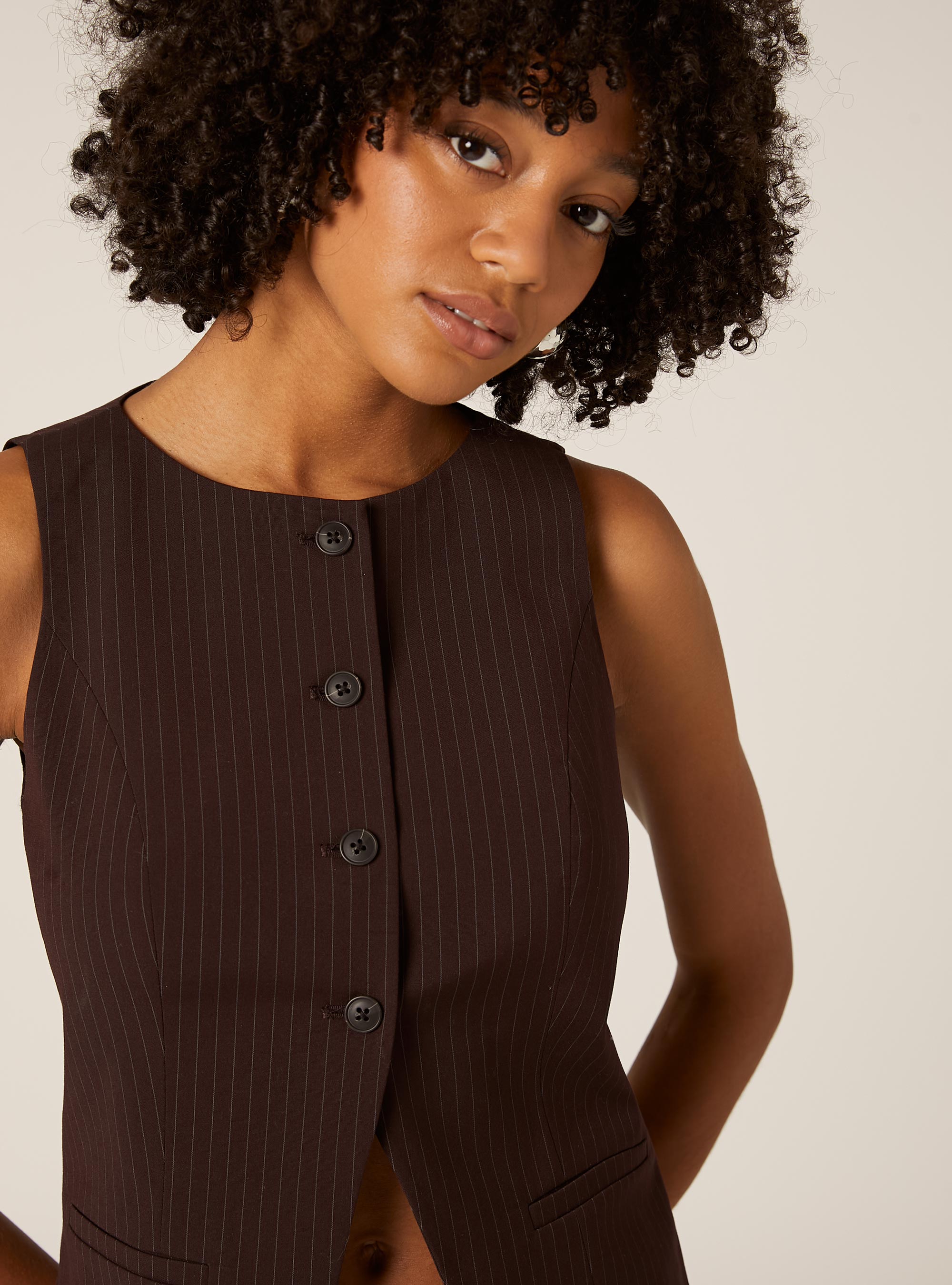 Gilet classique &agrave; boutons, BO1 BORDEAUX DARK
