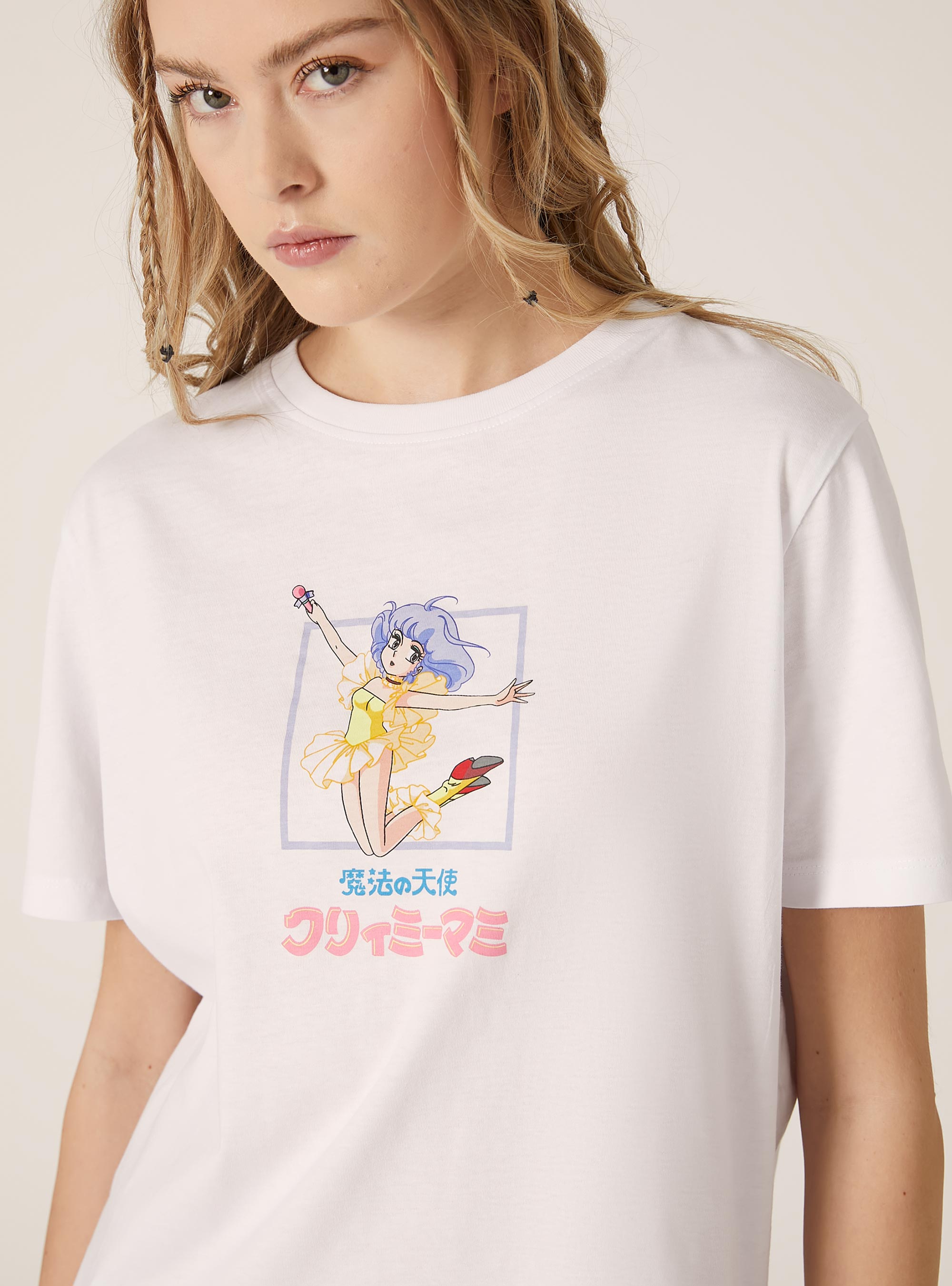 Cr&egrave;me / T-shirt imprim&eacute; Alcott, WH3 WHITE