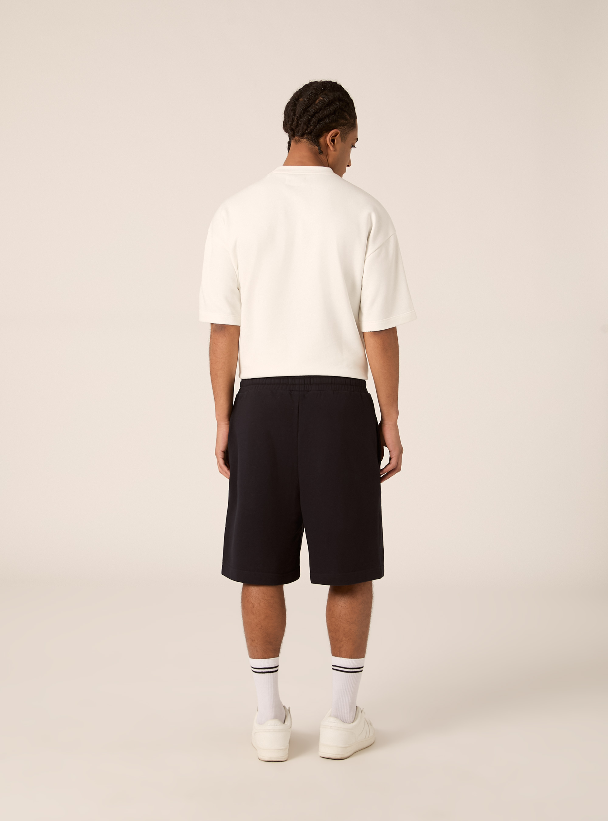 Basic French Terry Bermuda Shorts, NA1 NAVY DARK