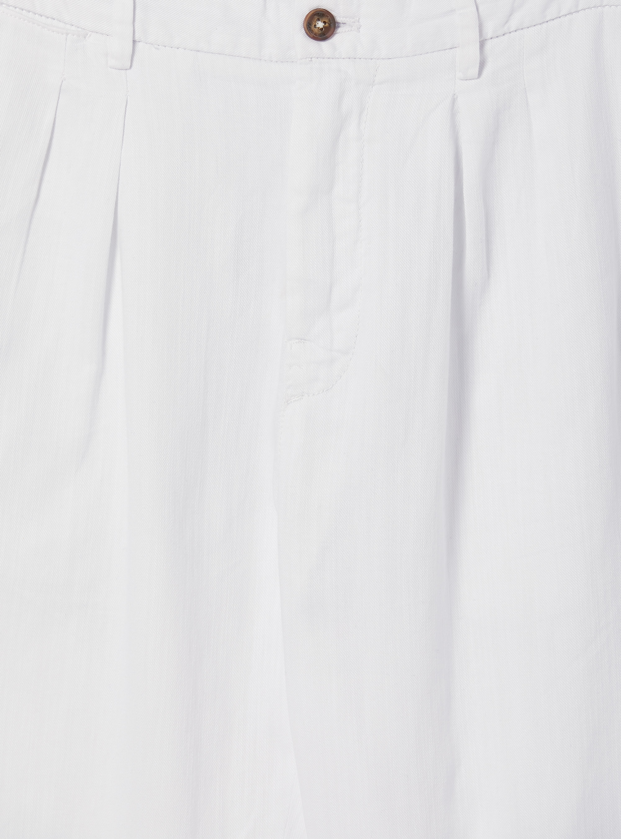 Pantalon chino en lin m&eacute;lang&eacute; avec pinces, WH2 WHITE