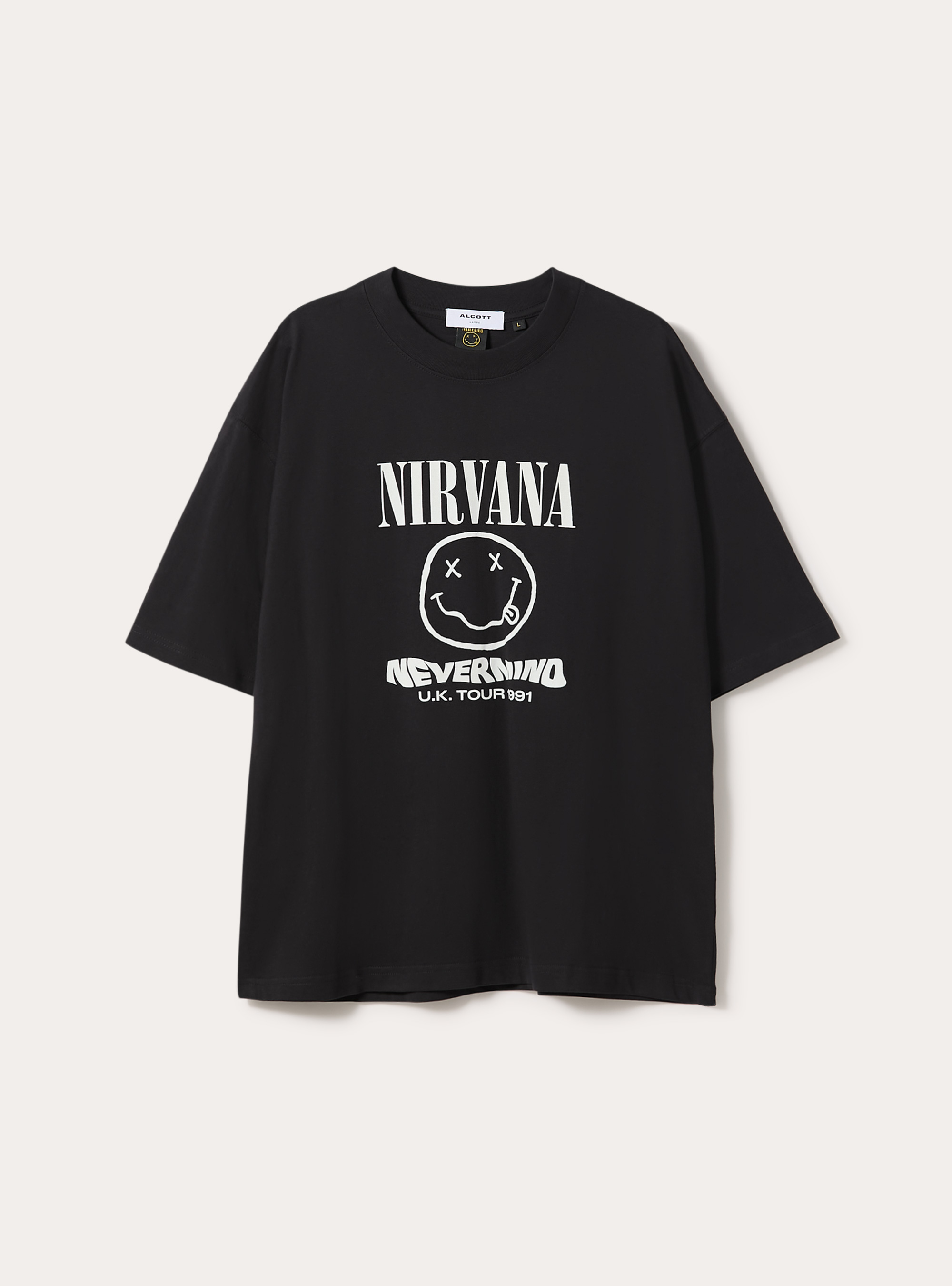 Camiseta boxy fit Nirvana / Alcott, BK1 BLACK