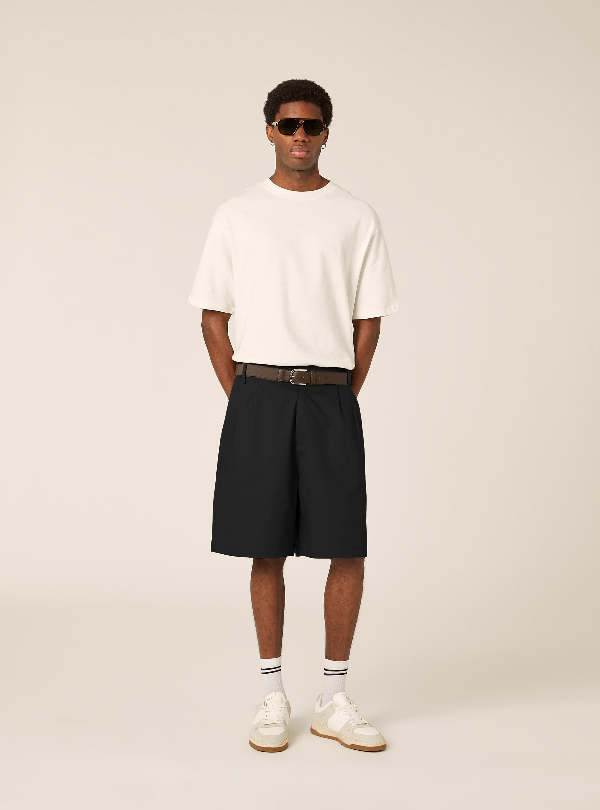 Bermuda Tailoring Coupe Baggy, BK1 BLACK