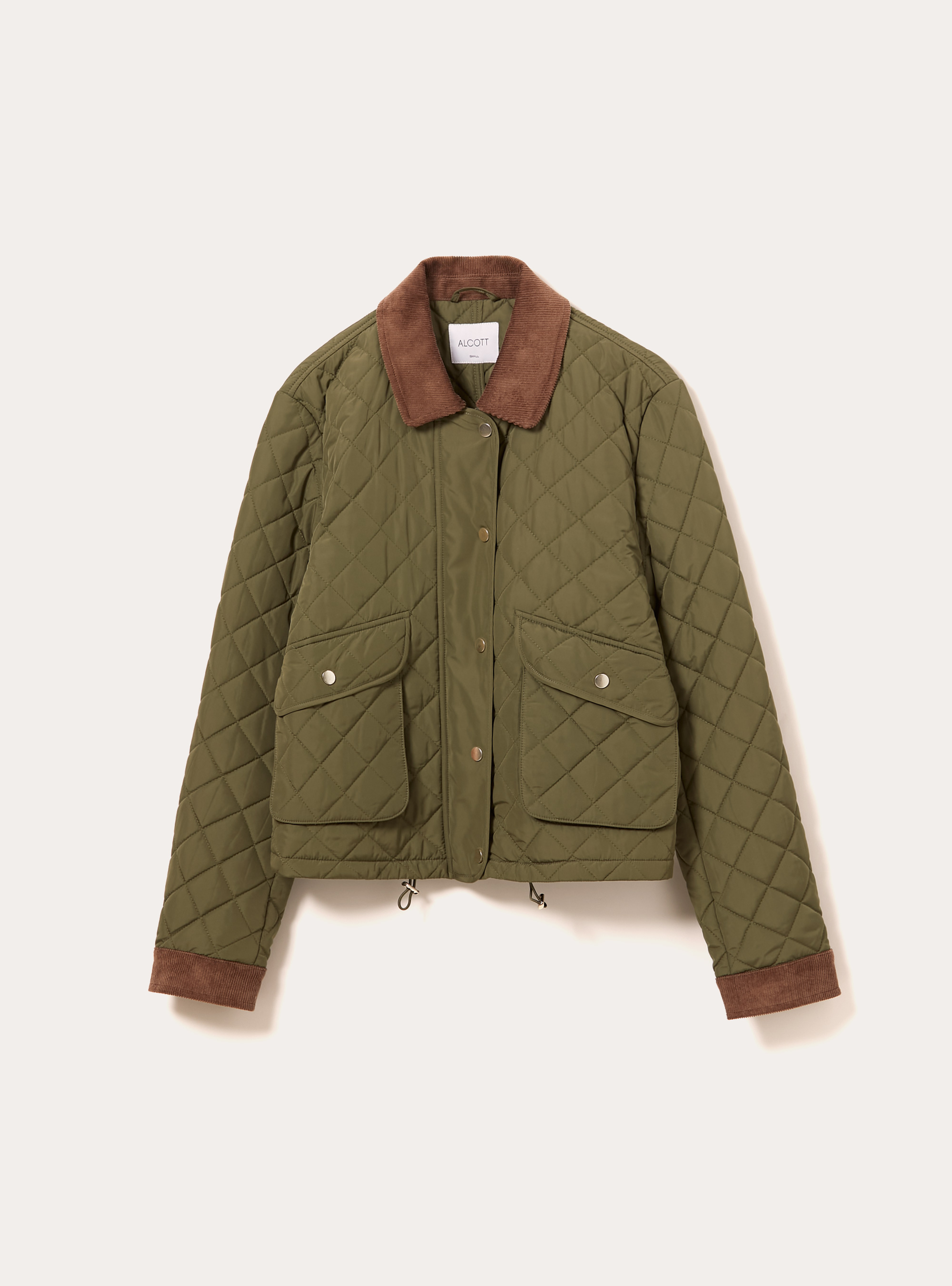 Veste matelass&eacute;e avec col en velours, KY2 KAKY MEDIUM