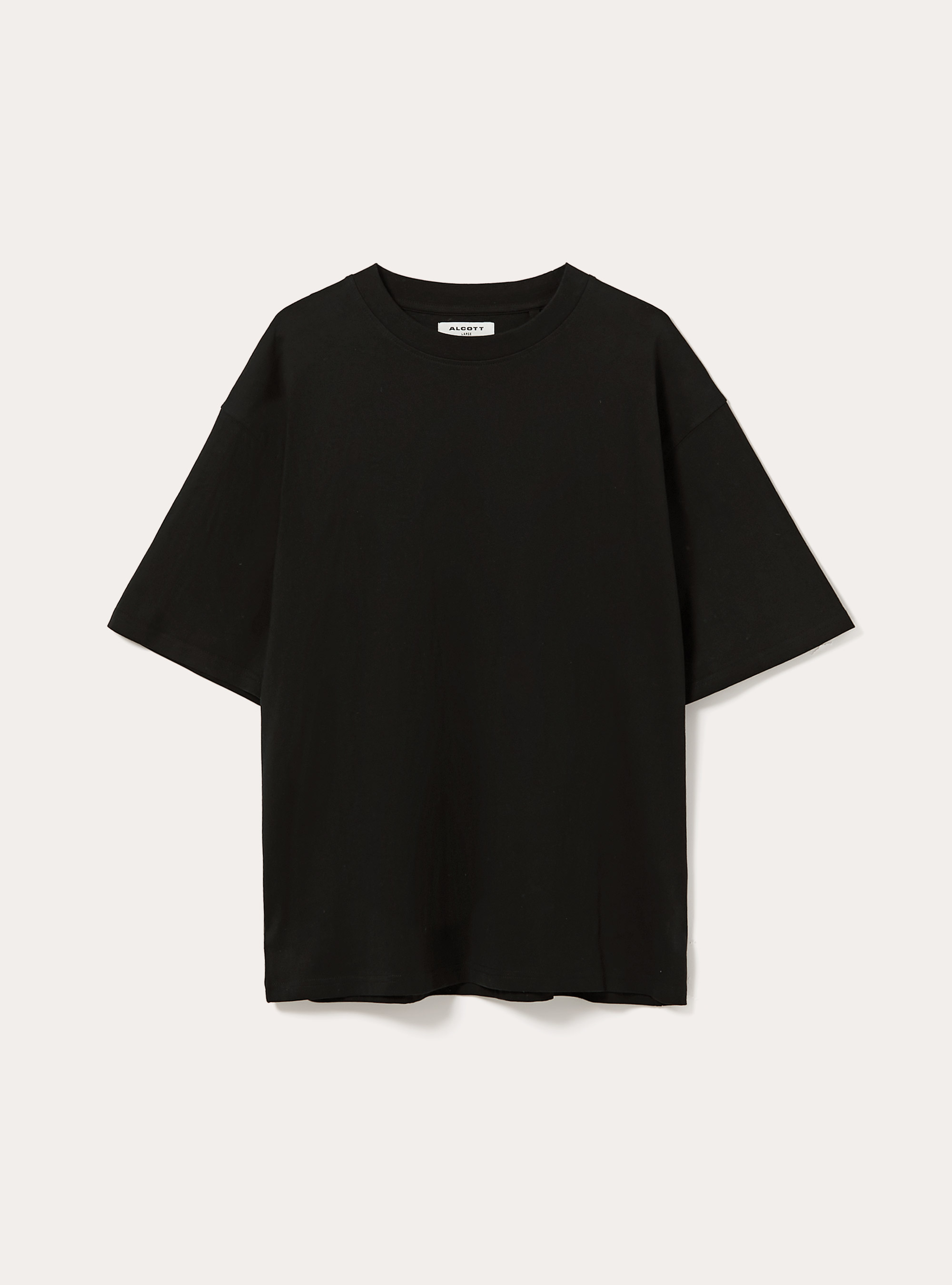 T-shirt coupe carr&eacute;e en coton, BK1 BLACK
