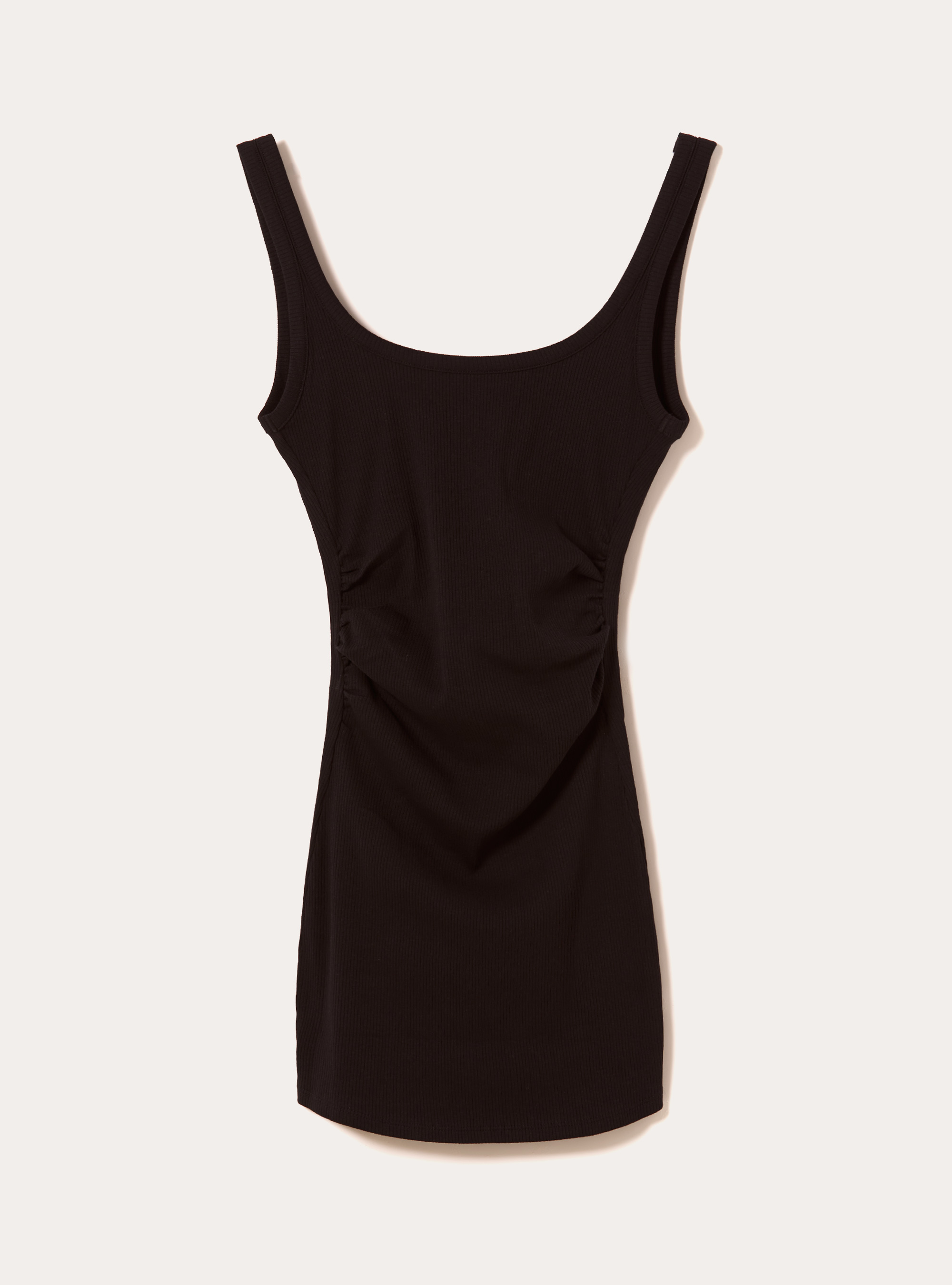 Robe basique en cotes, BK1 BLACK