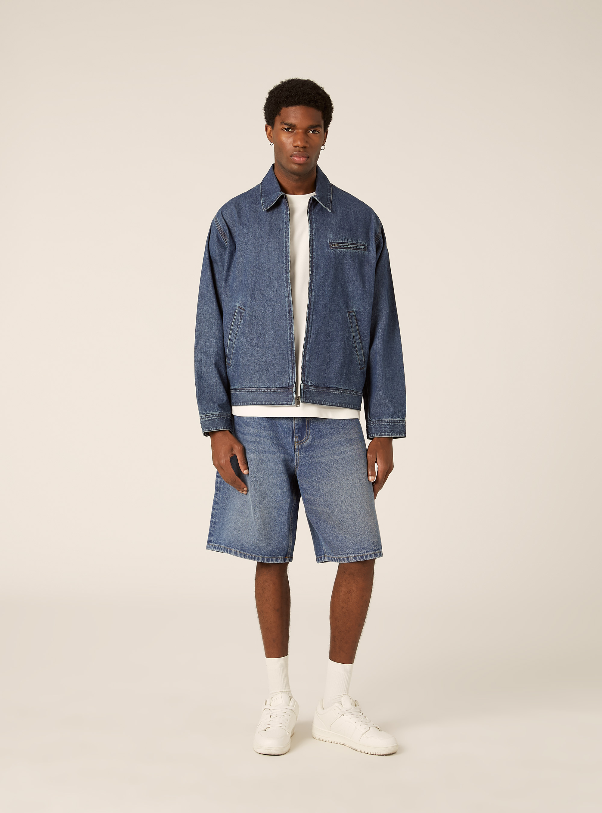 Denim jacket, D003 MEDIUM BLUE