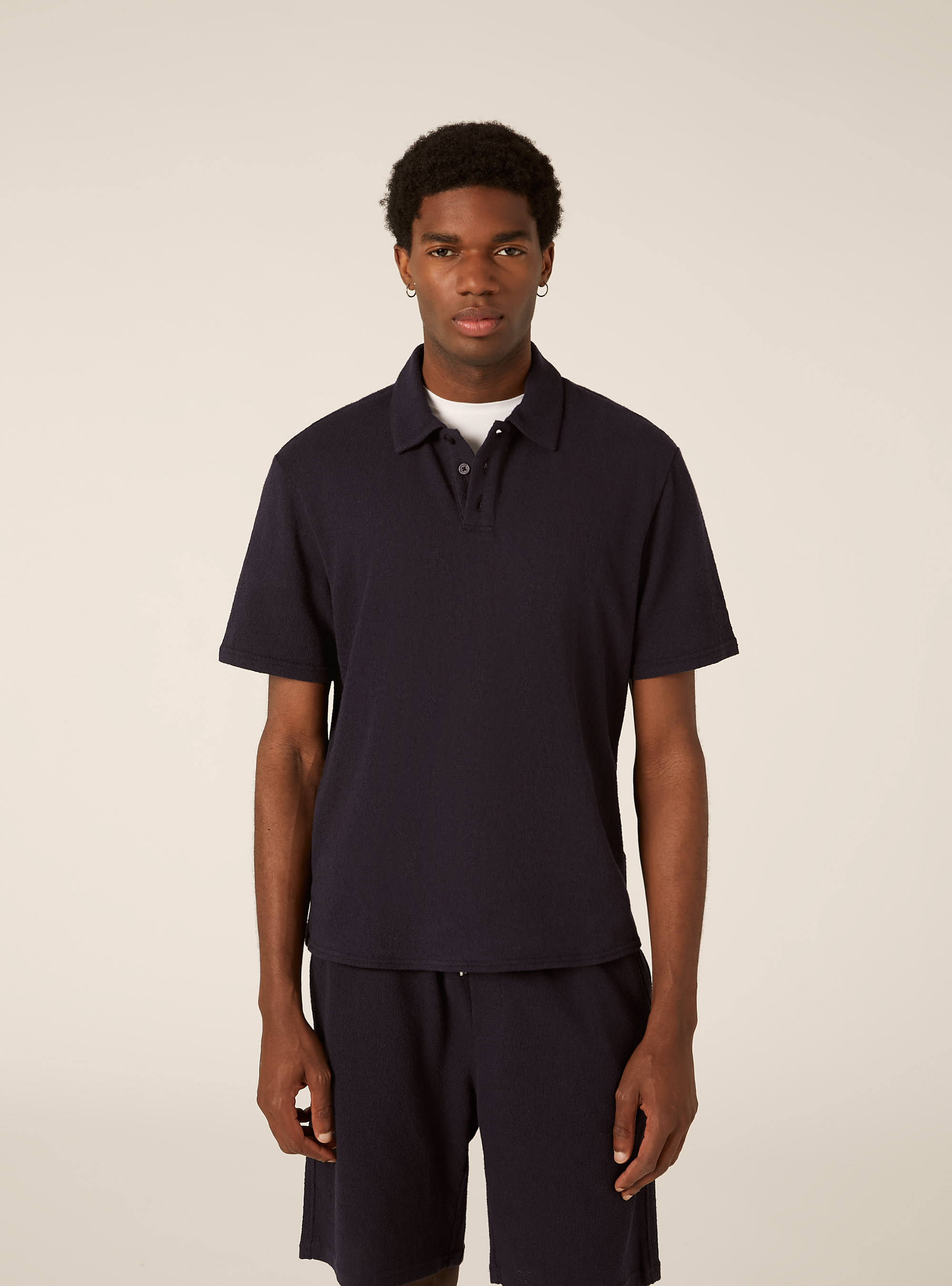 Polo effetto maglia regular fit, NA1 NAVY DARK