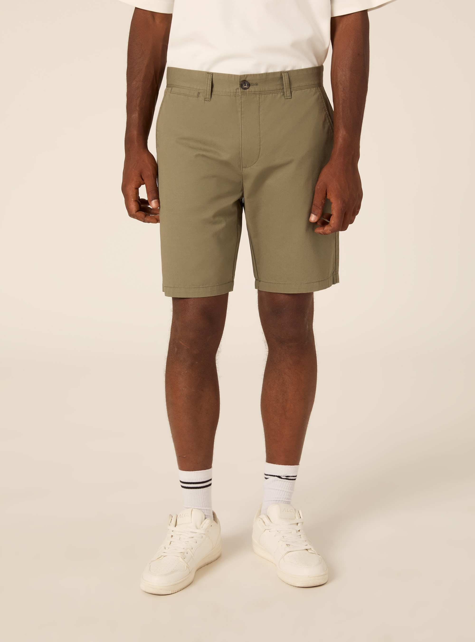 Bermuda in twill in tinta unita, KAKY SCURO