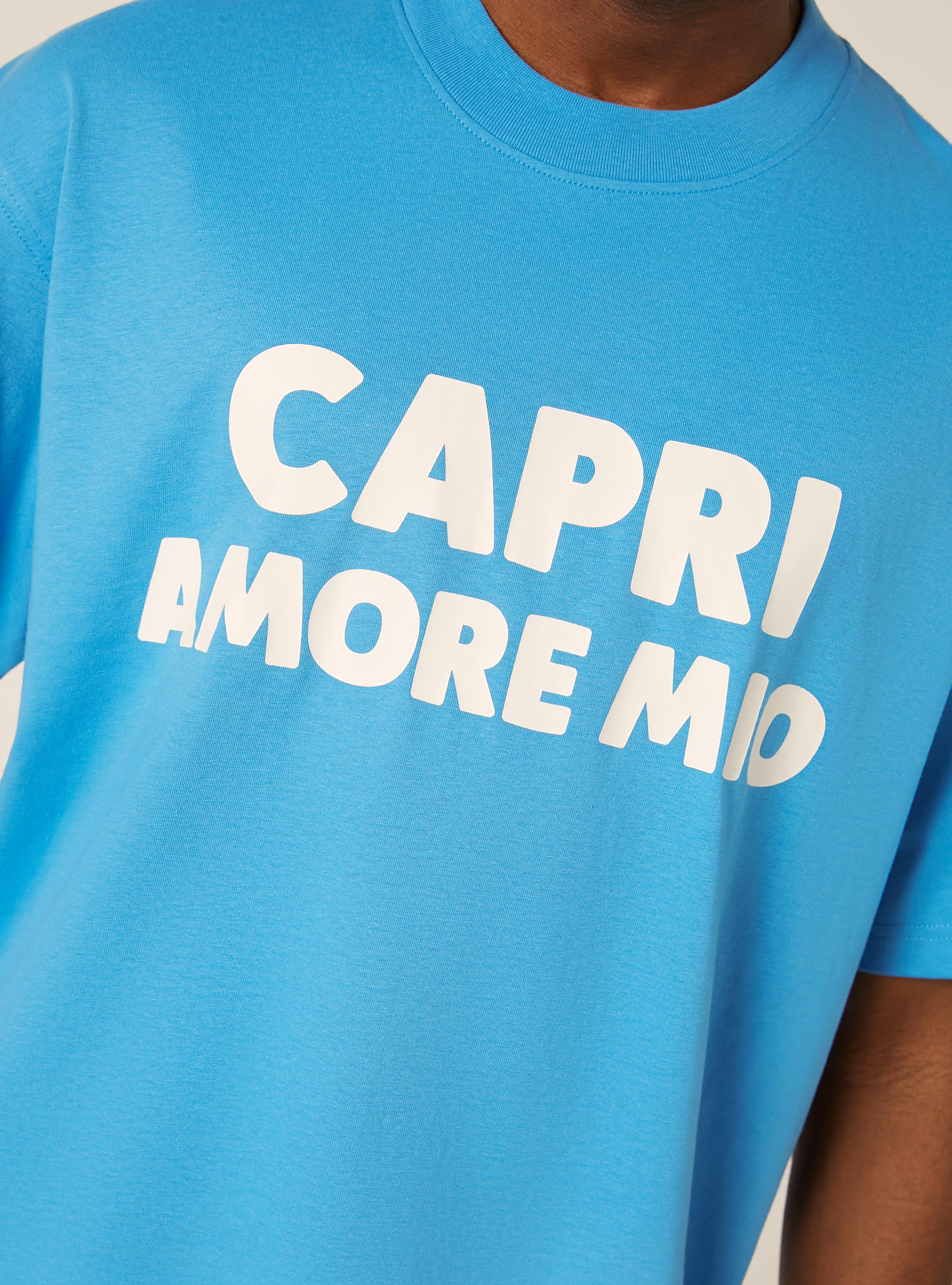Boxy Fit T-Shirt Capri Amore Mio, AZ2 AZURE MEDIUM