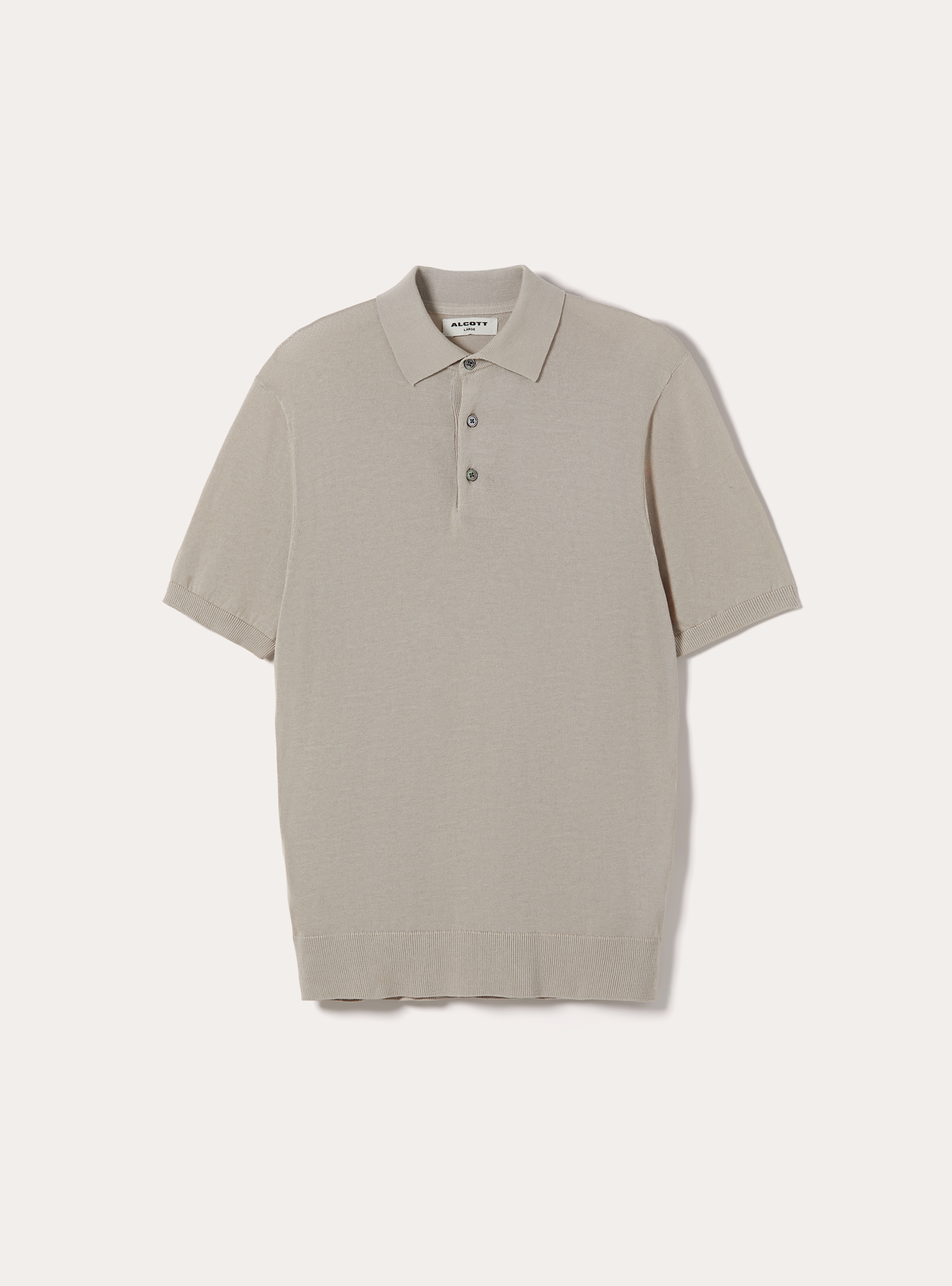 Polo de punto de algod&oacute;n extrafino, BG3 BEIGE LIGHT
