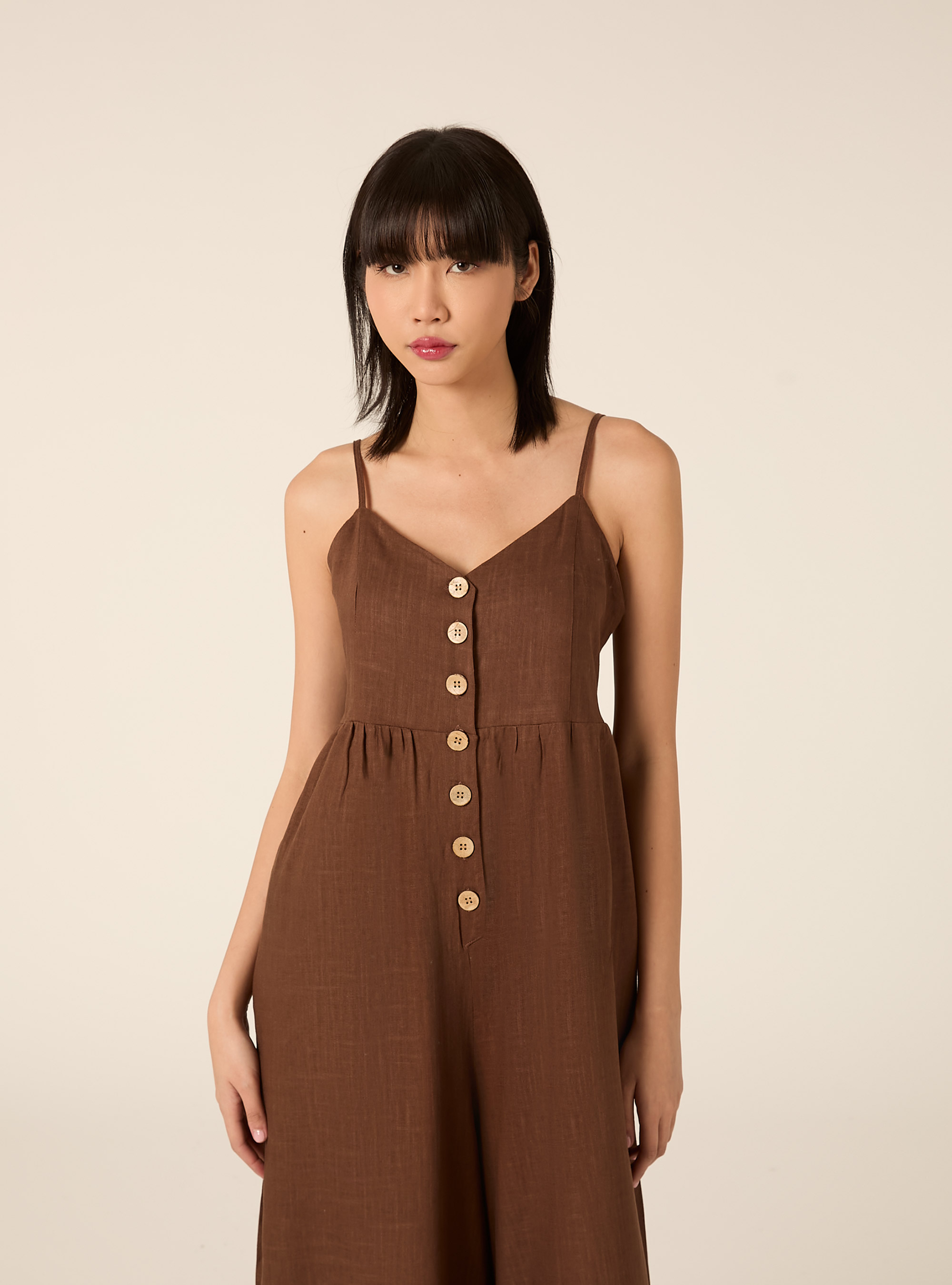 Tuta in misto lino, BR2 BROWN MEDIUM