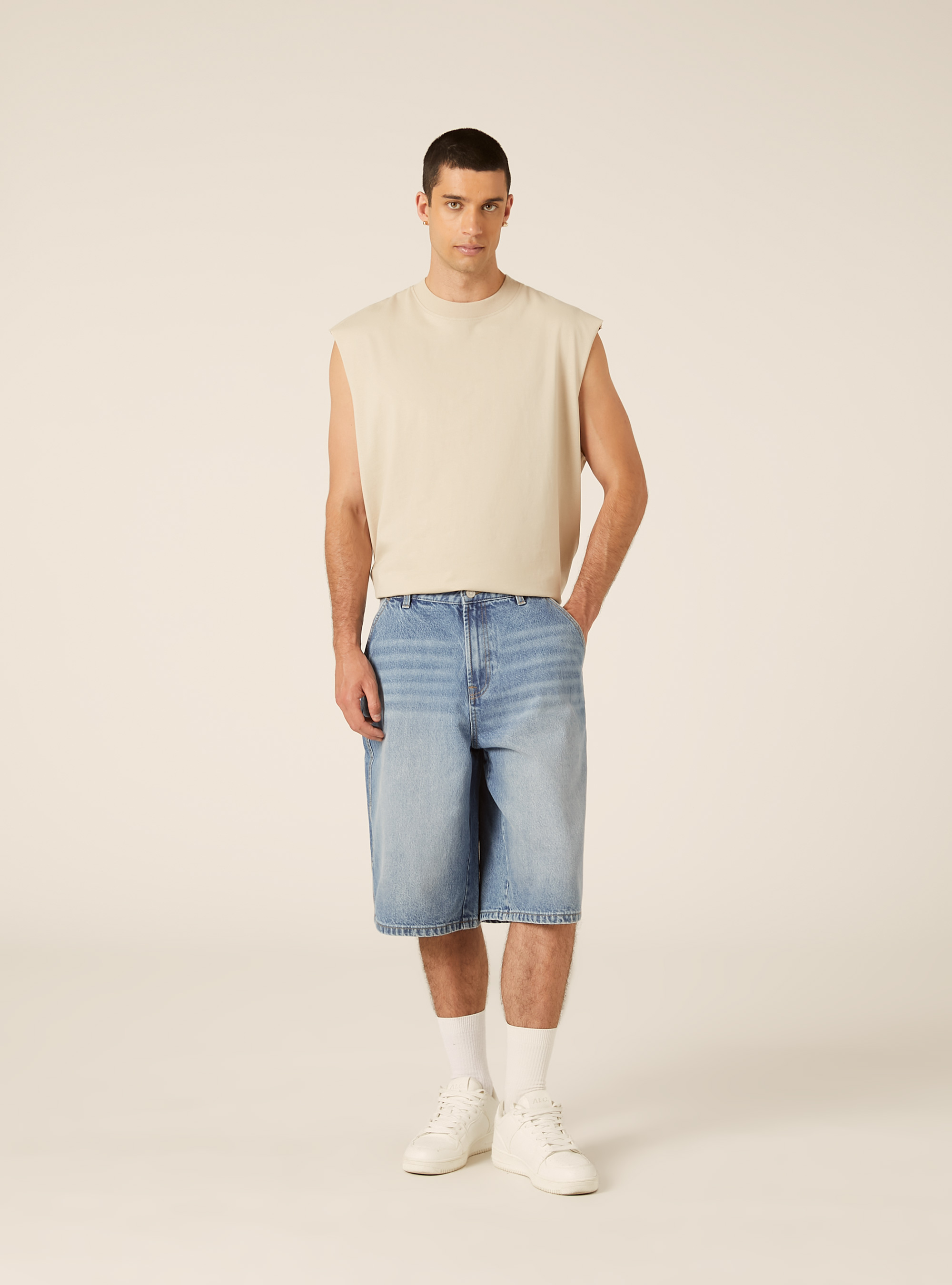Jorts Vaqueros Loose Fit, D007 LIGHT AZURE